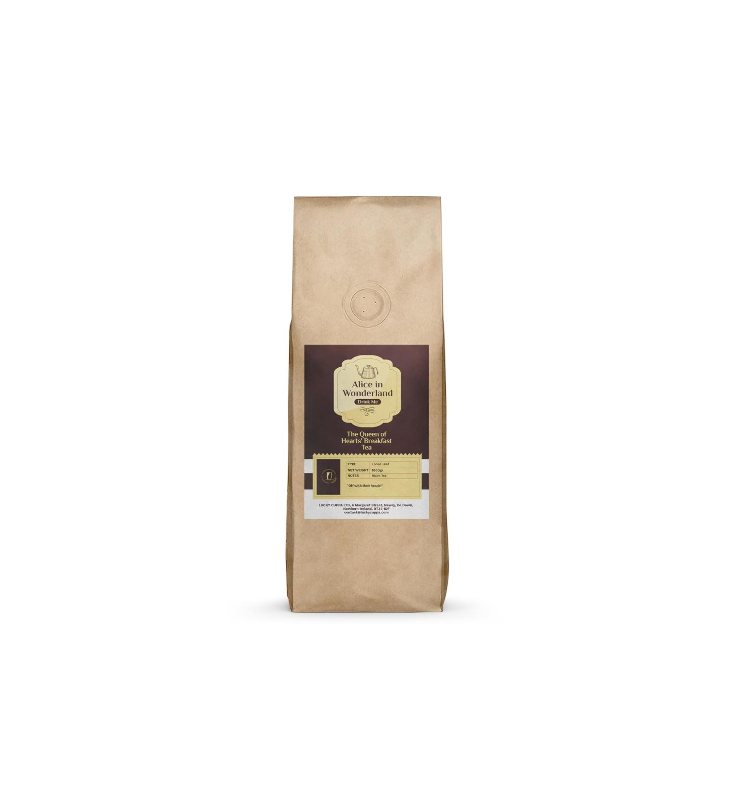 Lucky Cuppa's "Drink Me Potion" The Queen of Hearts' Breakfast Tea - Quality Dark Loose Tea - Alice in Wonderland Tea Gifts - 1kg - Buy Online on SooperMarket.com