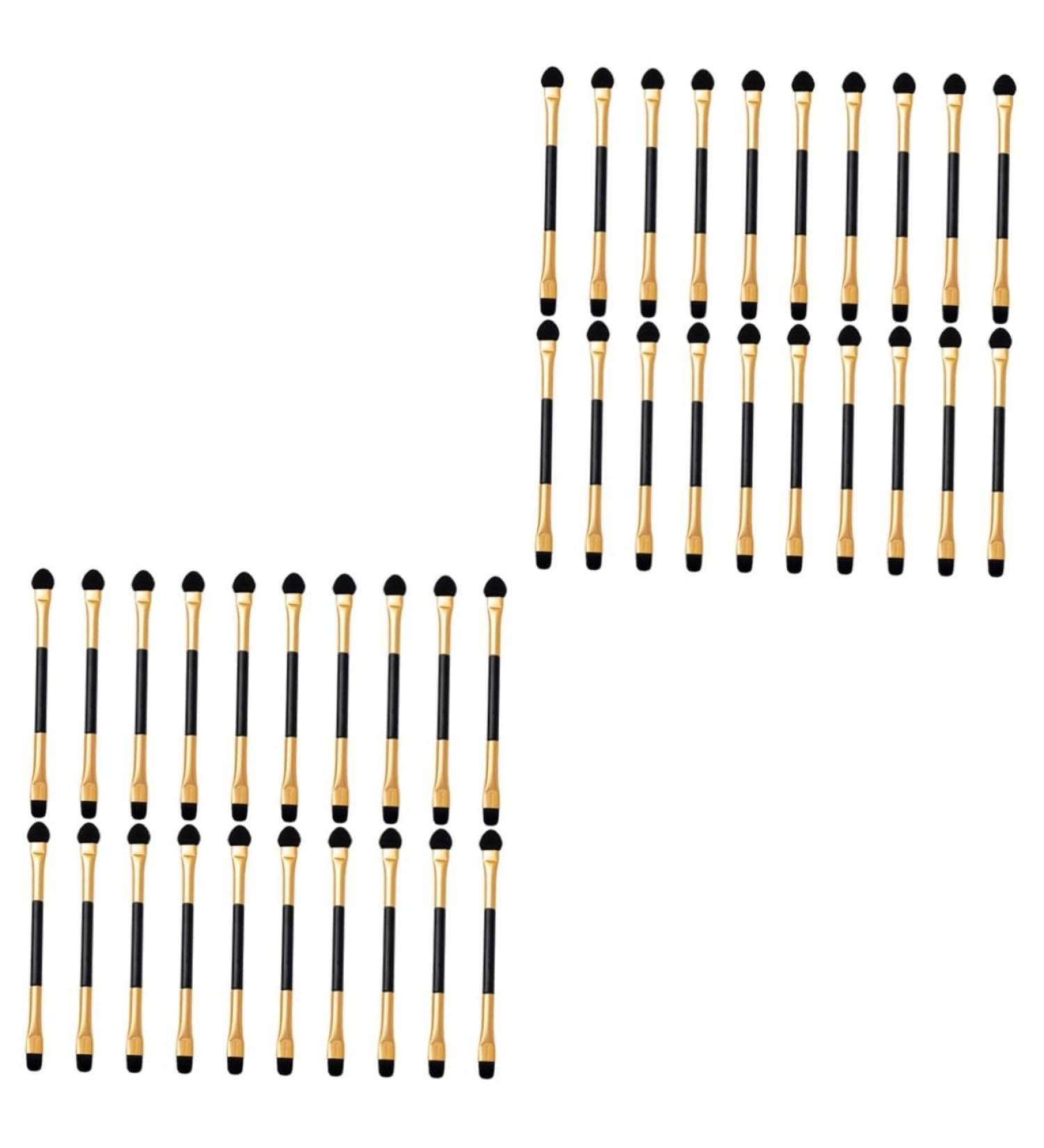 Baluue 40 Pcs Double Ended Eyeshadow Brush Precision Eye Shadow Brush Eye Makeup Tool Eye Brush Eye Makeup Brush Makeup Eyeshadow Brush Eye Makeup Kit Eyeshadow Makeup Brush 12.50X0.50X0.50CMx2pcs Goldenx2pcs - Buy Online on SooperMarket.com