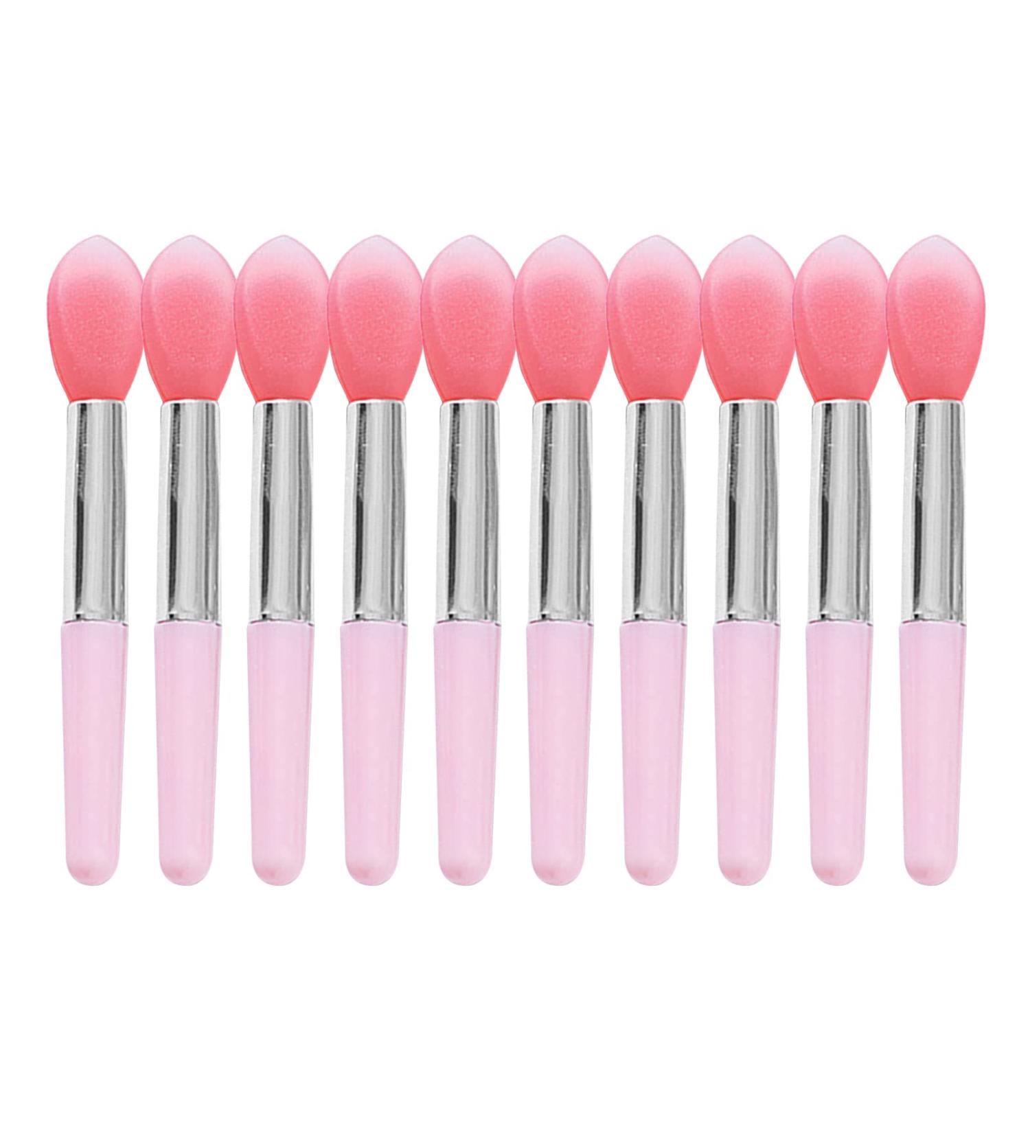 10PCS Portable Silicone Lip Brush Single Soft Head Lipstick Brushes Lip Makeup For Women Girls Silicone Lip Brush Applicator - Buy Online on SooperMarket.com