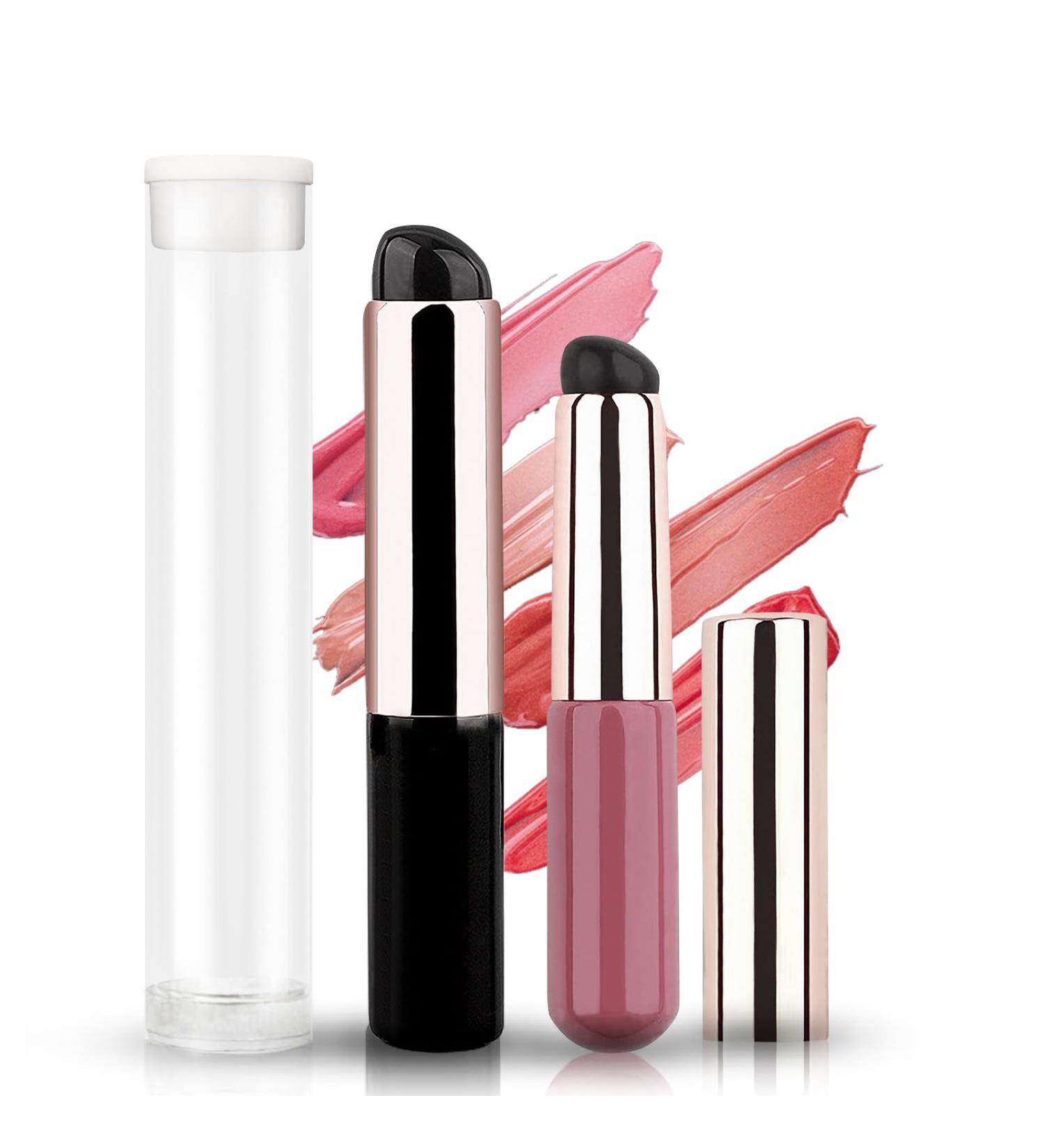 Soft Silicone Fingertips Lip Brush & Concealer Brush Set - 2PCS Multi-Functional Reusable Makeup Applicators for Lipstick Gloss Balm Masks & Eyeshadow - Buy Online on SooperMarket.com