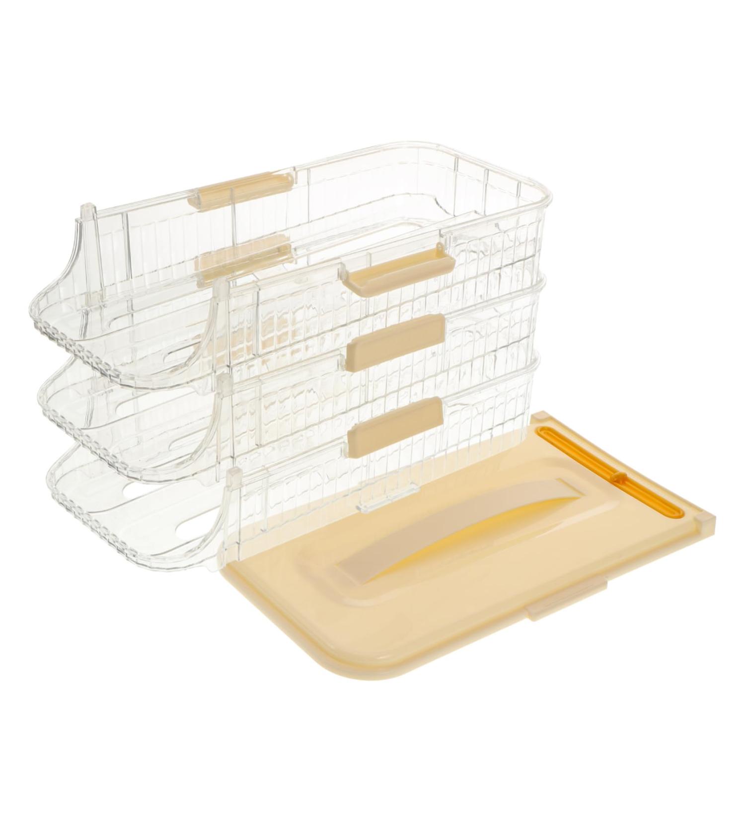 Alipis Clear Automatic Stackable for Plastic Fridge Dispenser Storage Tray Multi-Layer Organizer with - Buy Online on SooperMarket.com