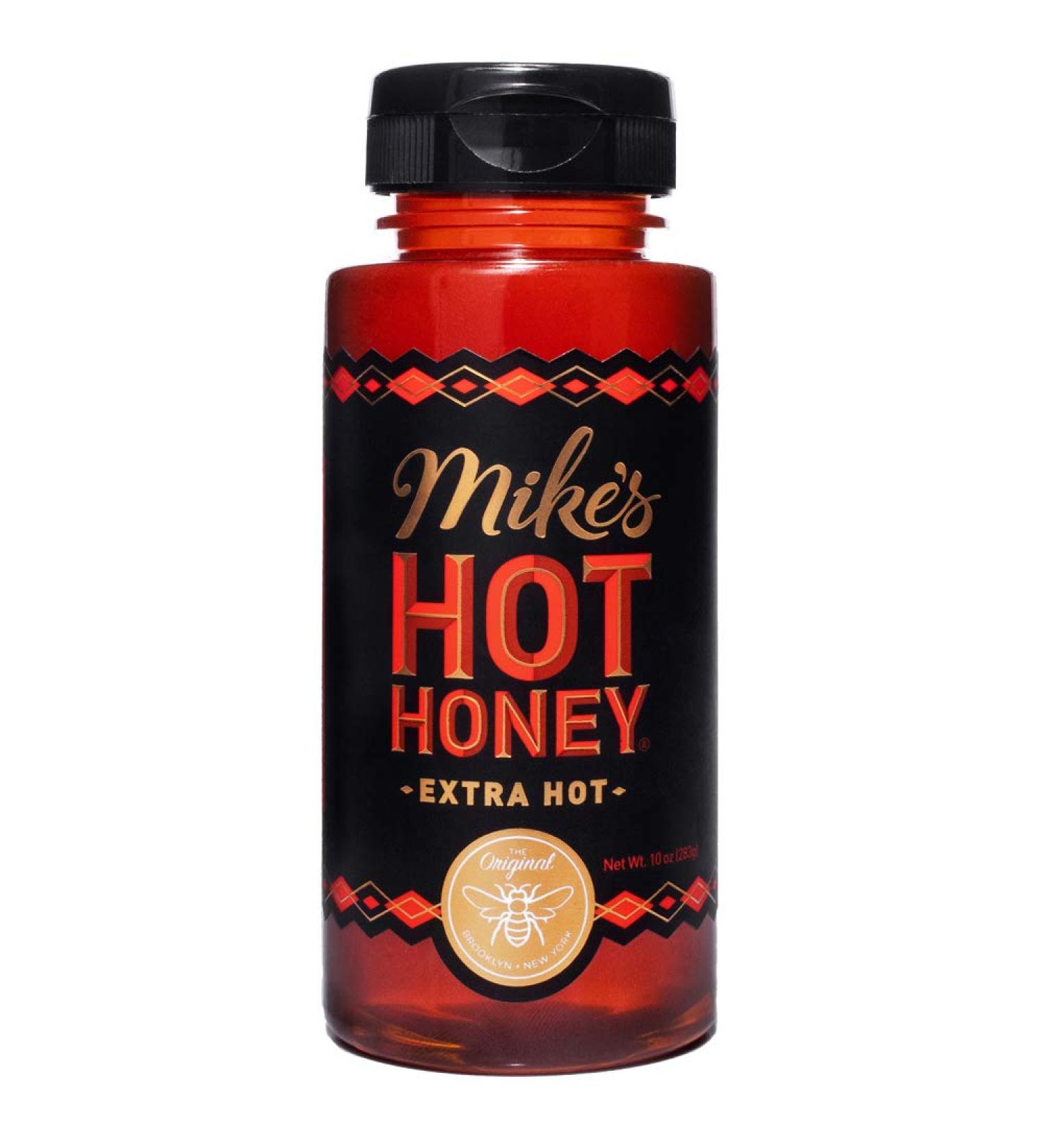 Mikes Hot Honey - Extra Hot 10 oz Easy Pour Bottle | Sweetness & Heat with an Extra Kick | 100% Pure Honey | Shelf-Stable & Gluten-Free | Paleo-Friendly | More than Sauce - Buy Online on SooperMarket.com