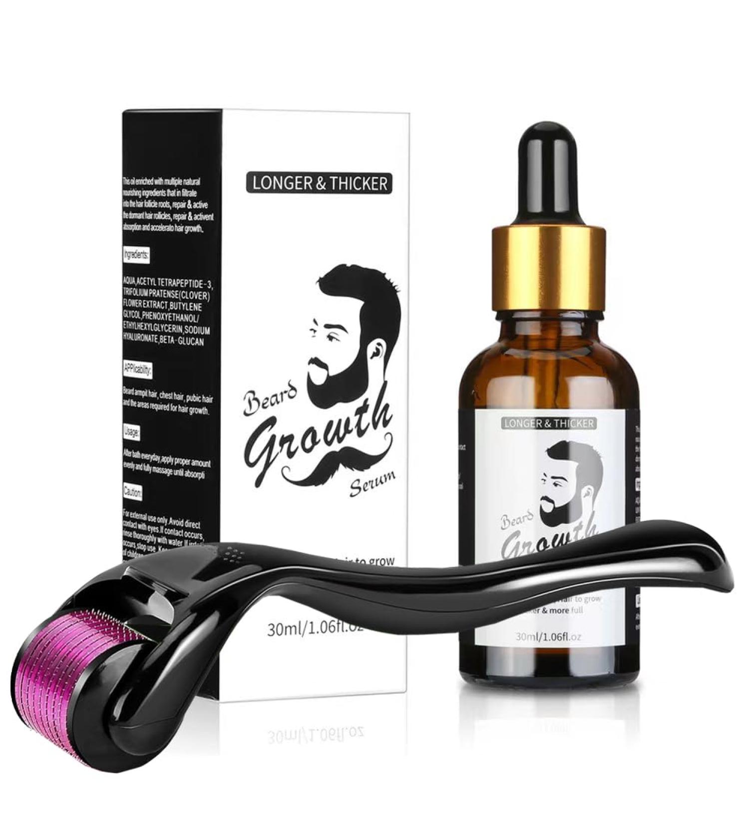 Ultimate Bart Care Set | Derma BartRoller & 0.5mm Dermaroller for Beard Growth | Accelerate Bartwuchs & Boost Hair Growth with Serum for Men - Buy Online on SooperMarket.com