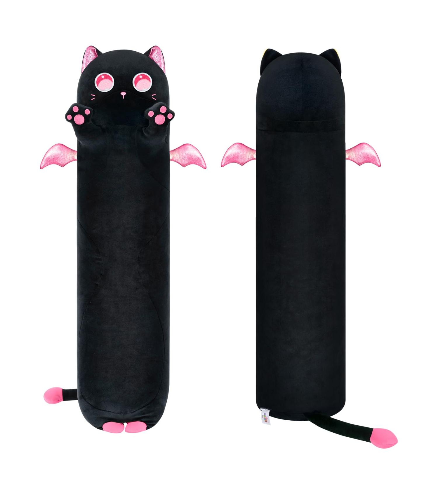 Mewaii 44in Long Cat Plush Pillow - Cute Stuffed Animal Squishy Toy for Kids (Pink & Black) - Buy Online on SooperMarket.com