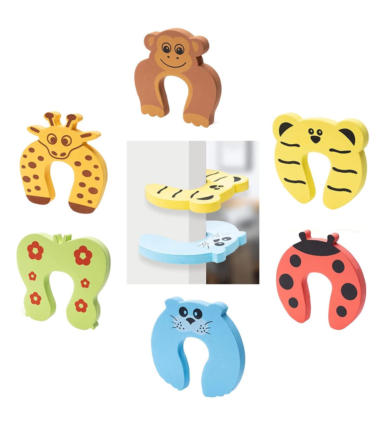 Baby Foam Door Stopper - 6Pcs Clamping Protection for Child Safety | Finger Clamping Protection for Kids | Multi-Color Options - Buy Online on SooperMarket.com