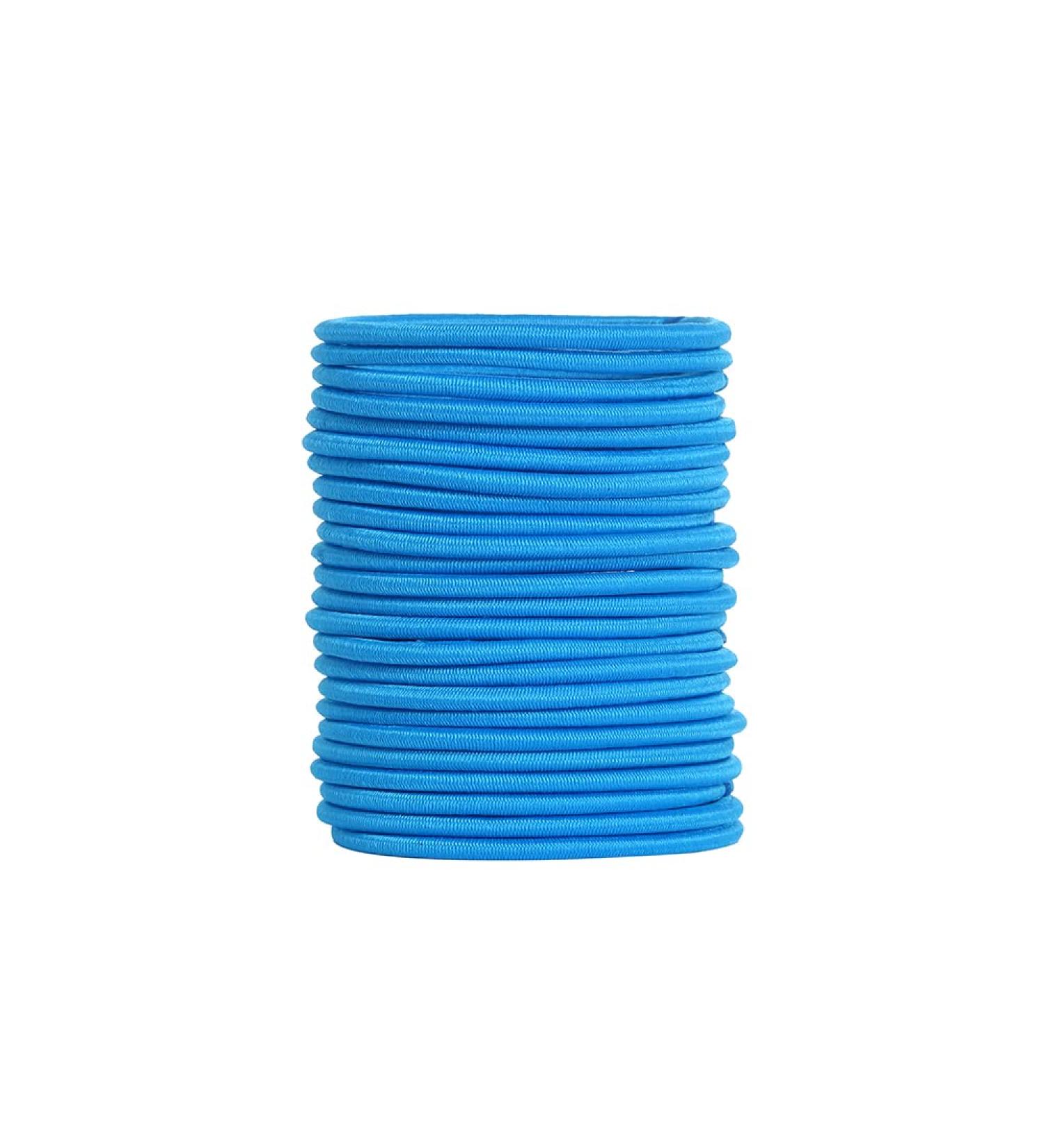 12 PCS Elastic Hair Bands 3mm Elastic Hair Ties Ponytail Holders Bulk Hair Ties No Metal Gentle Elastics for Women Men Girls Kids (Blue) - Buy Online on SooperMarket.com
