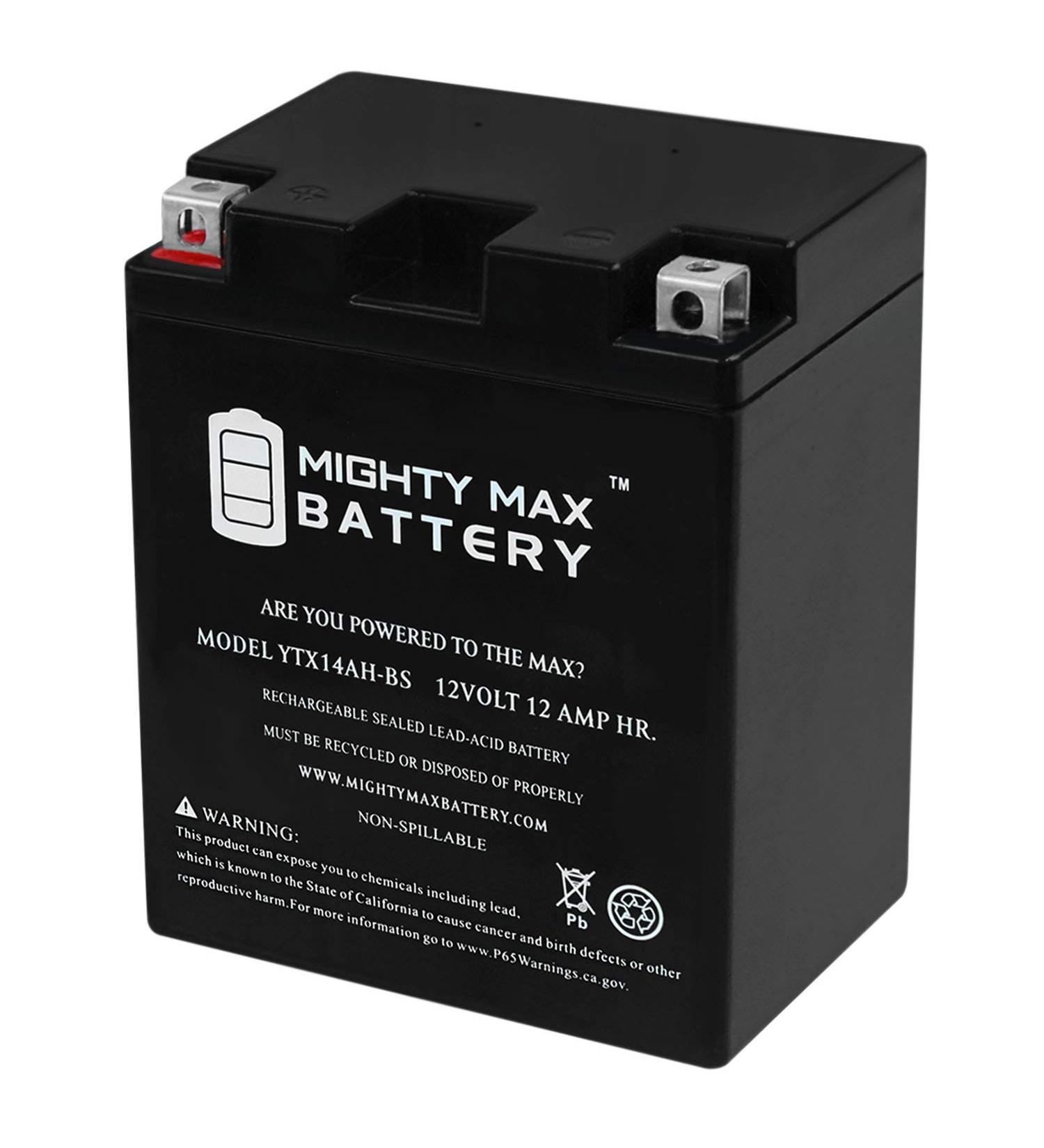 Mighty Max Battery YTX14AH 12V 12AH for Kawasaki KVF300-A Prairie 300 (1999-2002) - Reliable International Shipping - Buy Online on SooperMarket.com