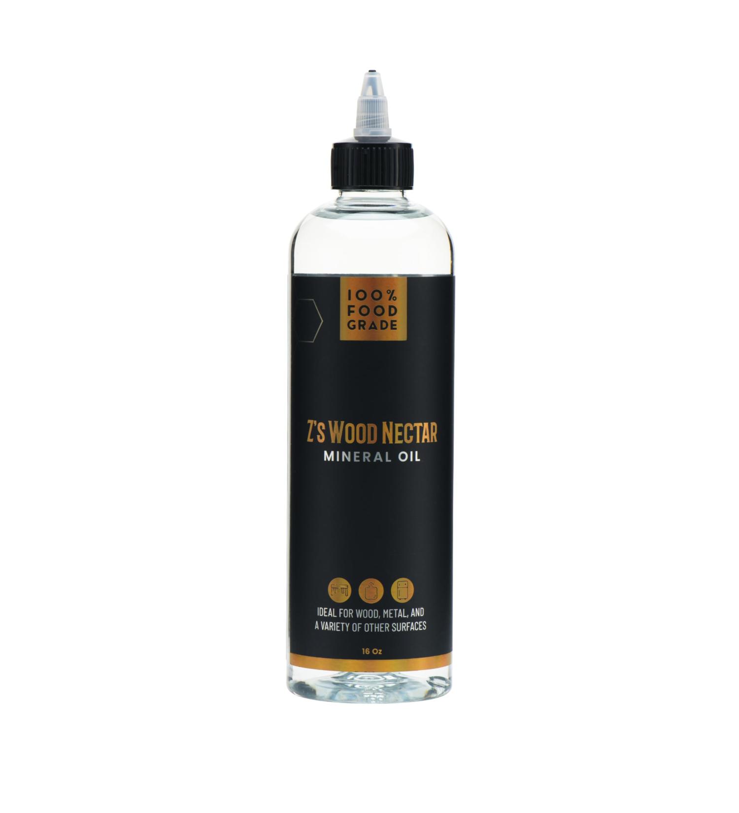 Z's Wood Nectar 16oz Odorless Food-Grade Mineral Oil | Premium Care for Cutting Boards Butcher Blocks & Utensils - International Shipping Available - Buy Online on SooperMarket.com