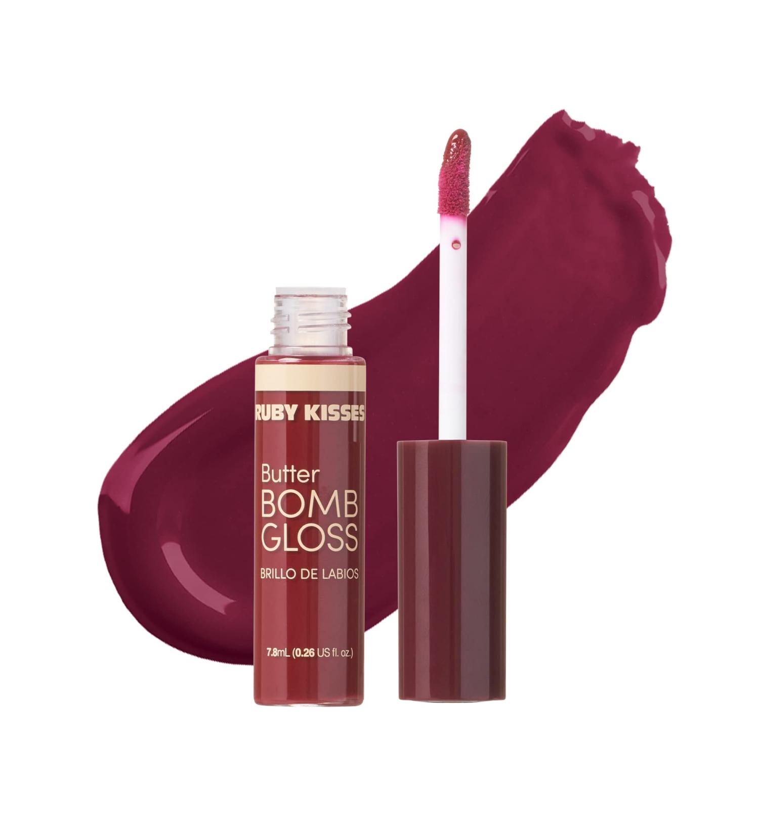Ruby Kisses Butter Bomb Gloss - Natural Nude Lip Gloss with Vitamin E, Non-Sticky Lip Makeup - 7.8mL - Buy Online on SooperMarket.com