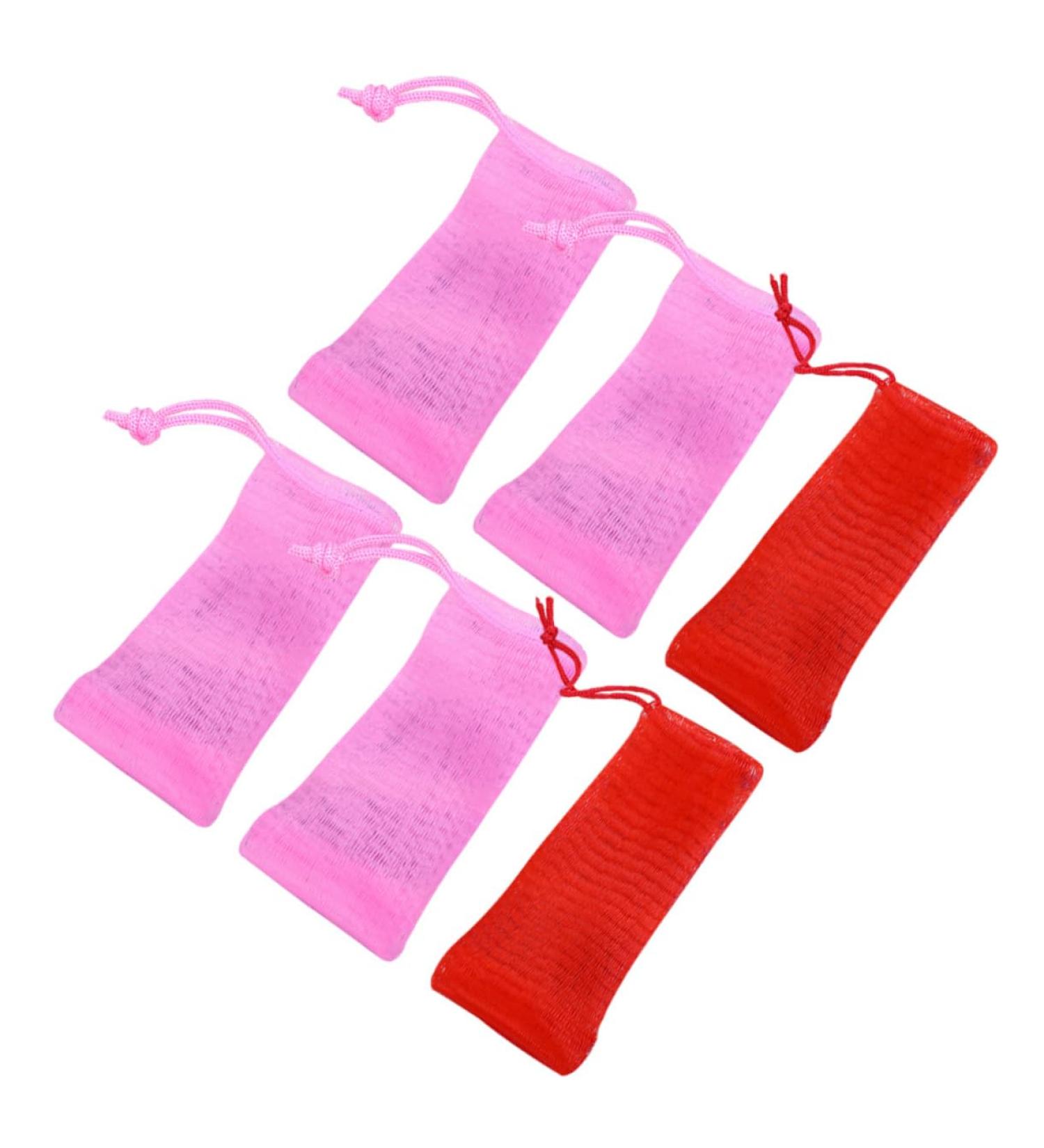 Angoily 6pcs Organic Soap Bag & Pe Bath Ball - Eco-Friendly Bath Accessories for Spa-Like Experience - Buy Online on SooperMarket.com