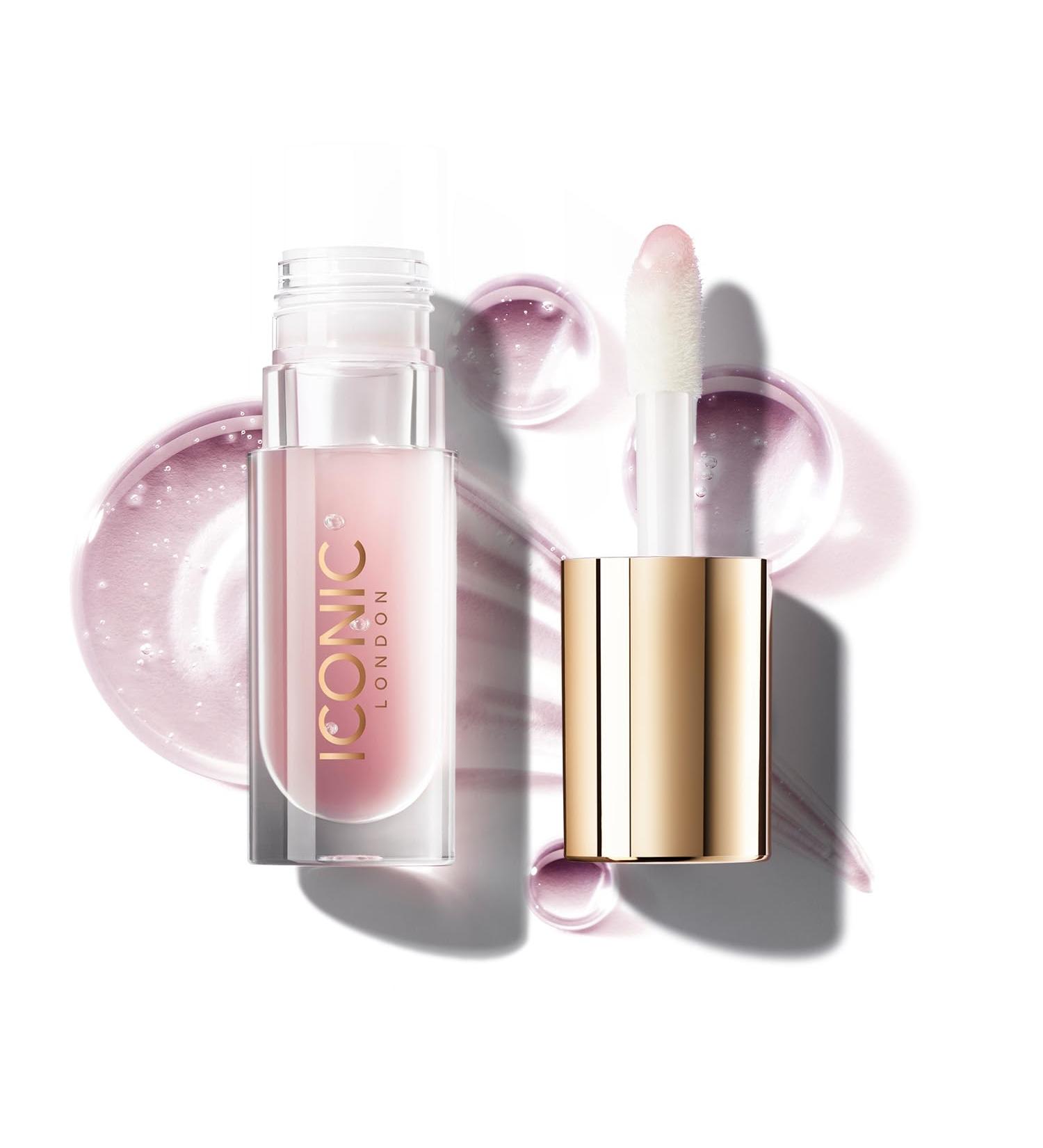 ICONIC LONDON Lustre Lip Oil - Non-Sticky Moisturizing High Shine Vegan Lip Oil with Vitamin C & Hyaluronic Acid - Sugar Mama (Pink) | Cruelty Free eCommerce - Buy Online on SooperMarket.com