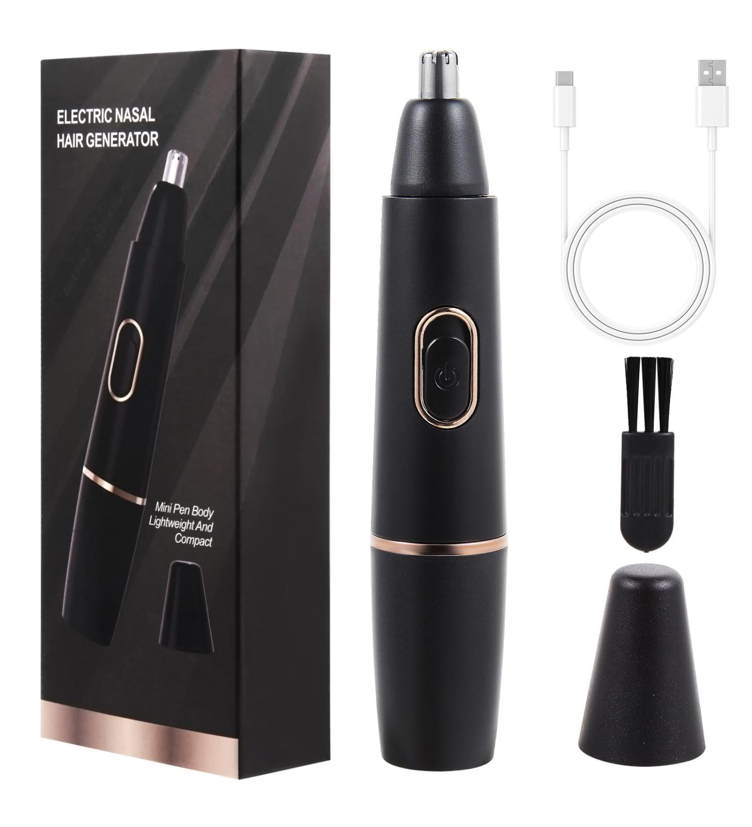 FEITA Ear and Nose Hair Trimmer for Men - Rechargeable Cordless 360 Rotating Dual-Blade Waterproof Nose Clippers - Perfect Gifts for Dad & Him Black - Buy Online on SooperMarket.com