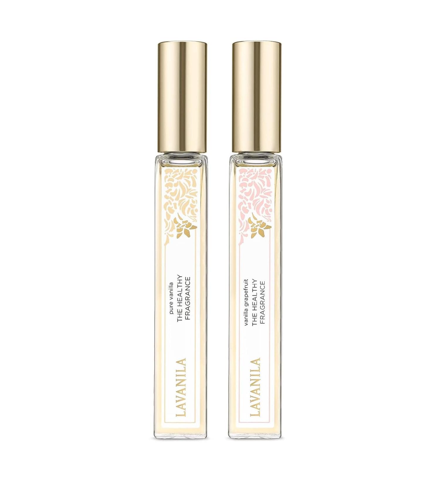 Lavanila Roller Perfume Set of 2 Includes Pure Vanilla + Vanilla Grapefruit - The Healthy Fragrance for Women Clean and Natural - Buy Online on SooperMarket.com