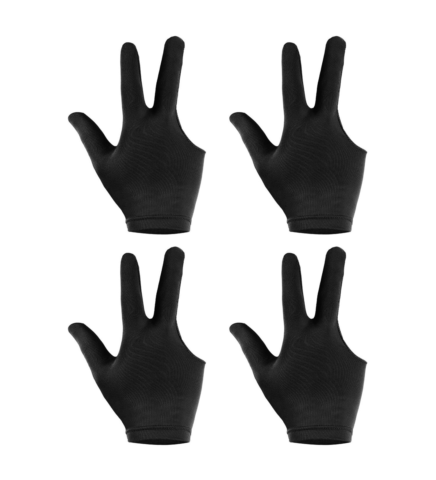 Patikil 3 Fingers Pool Gloves - Left & Right Hand Billiard Cue Glove for Carom, Snooker, and Pool - Black - Buy Online on SooperMarket.com