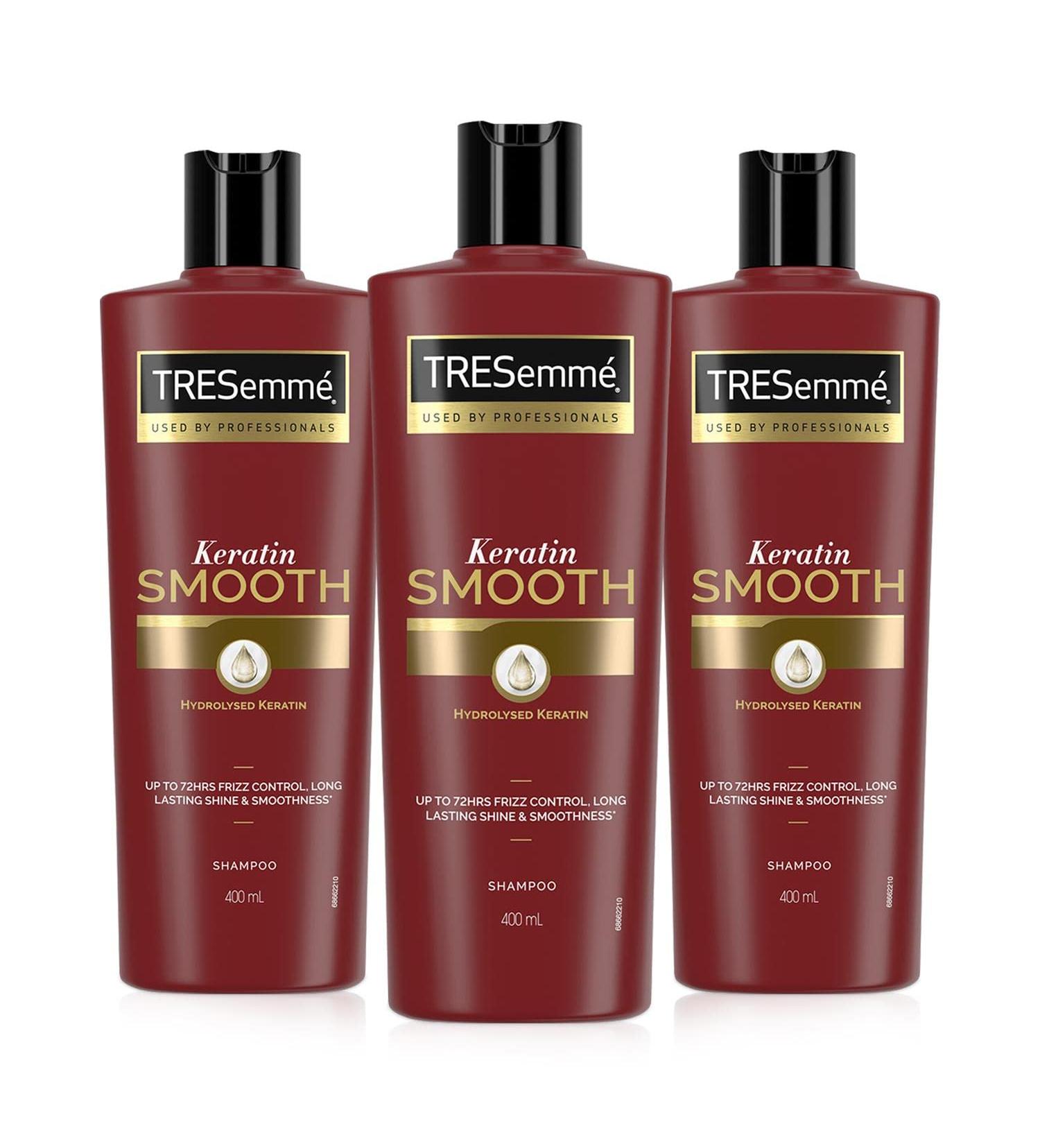 Tresemme Keratin Smooth Shampoo with Marula Oil - 3 Pack (13.5 Fl Oz / 400 mL) | International Shipping Available - Buy Online on SooperMarket.com