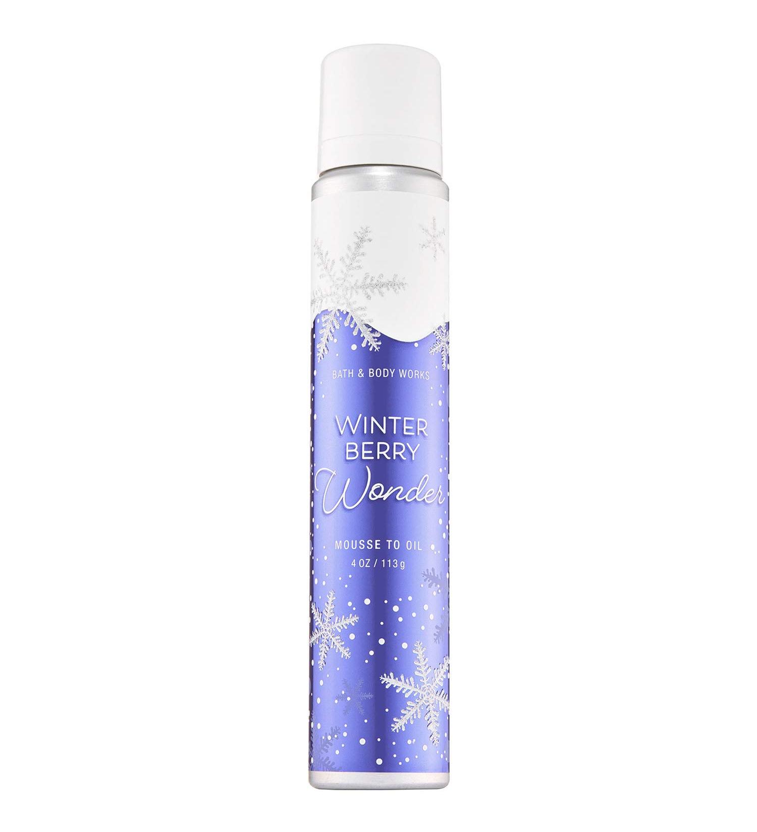 Bath and Body Works WINTER BERRY WONDER Mousse to Oil 4 Ounce (2018 Edition)