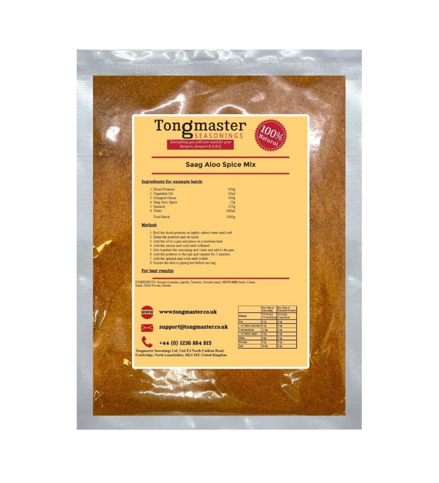 Saag Aloo Spice Mix - Premium Quality - 50g