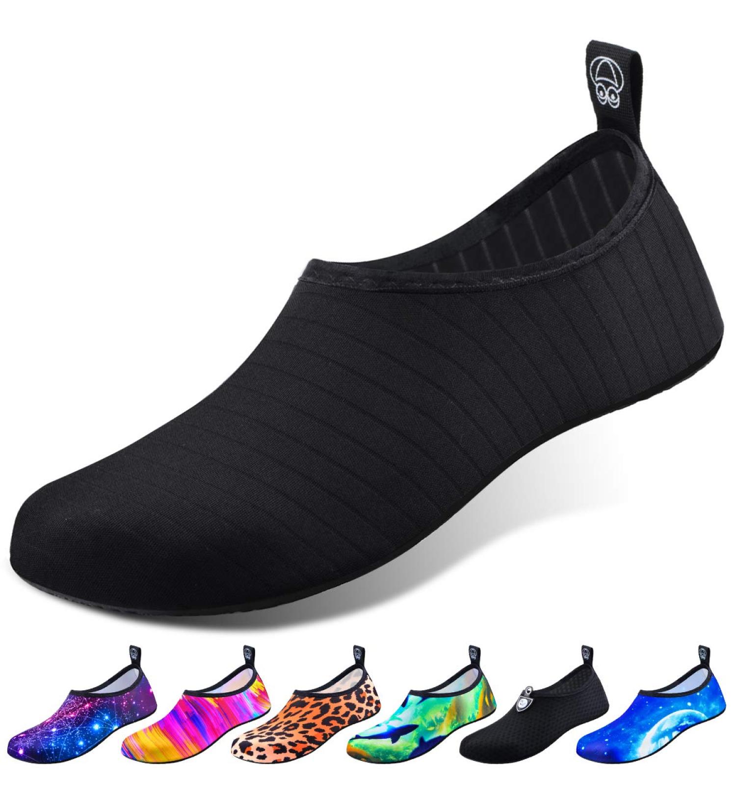 DigiHero Quick-Dry Water Shoes for Women and Men | Aqua Socks for Surfing, Yoga, and Beach Activities | Black, Size 8.5-9 Women/7.5-8 Men - Buy Online on SooperMarket.com