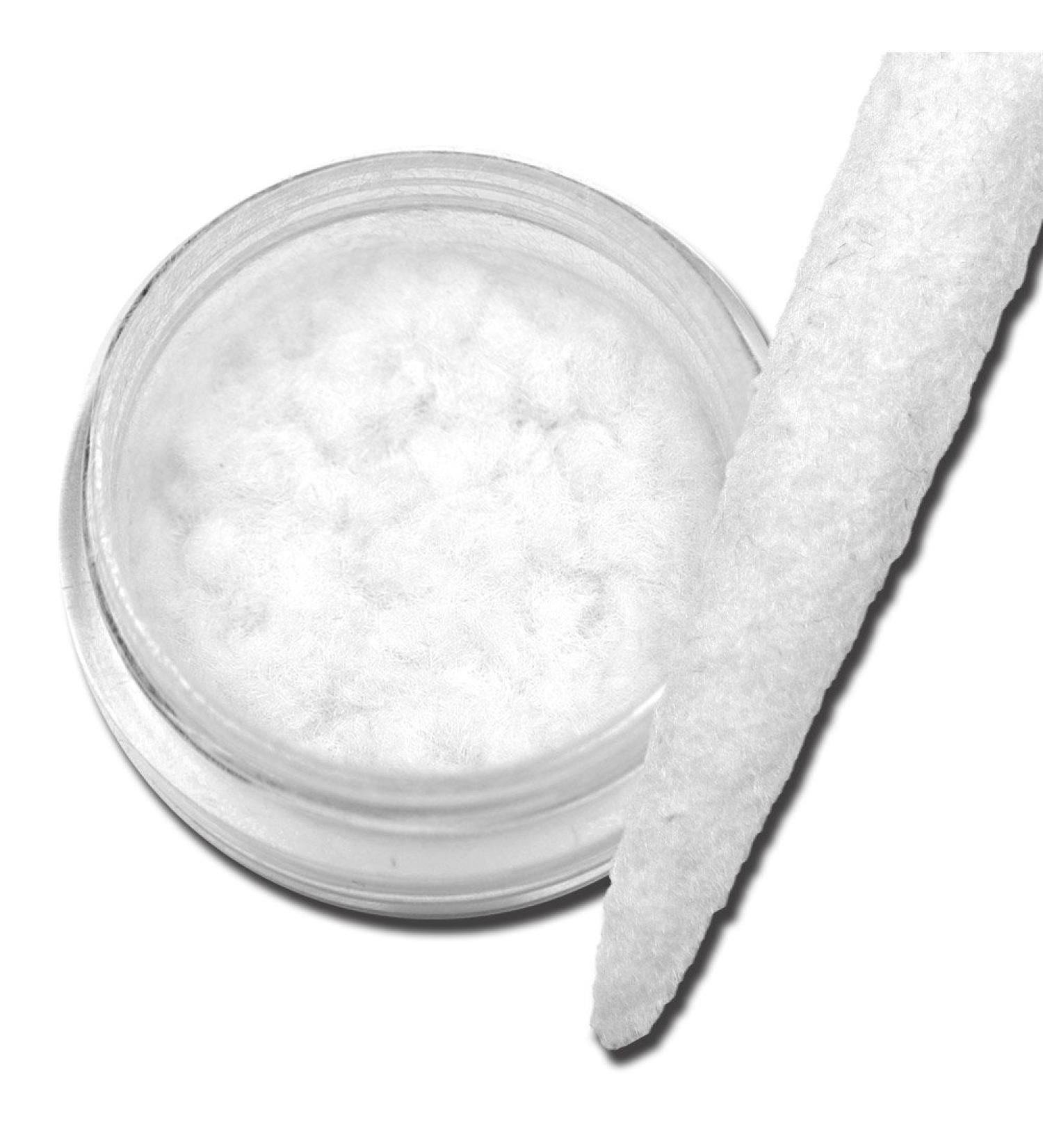 Velvet Plush Powder Pompom Look Powder Nailart White