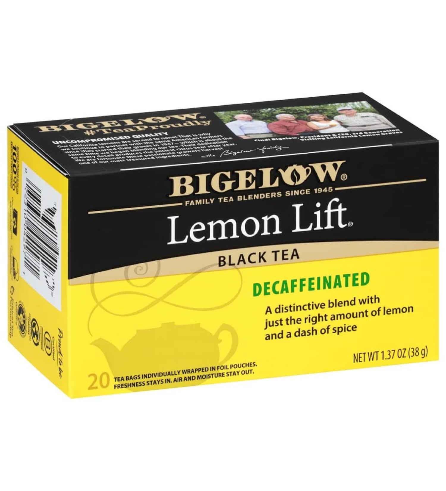 Bigelow Decaffeinated Lemon Lift Black Tea - 120 Tea Bags (6 Pack) for Refreshing Flavor - Buy Online on SooperMarket.com