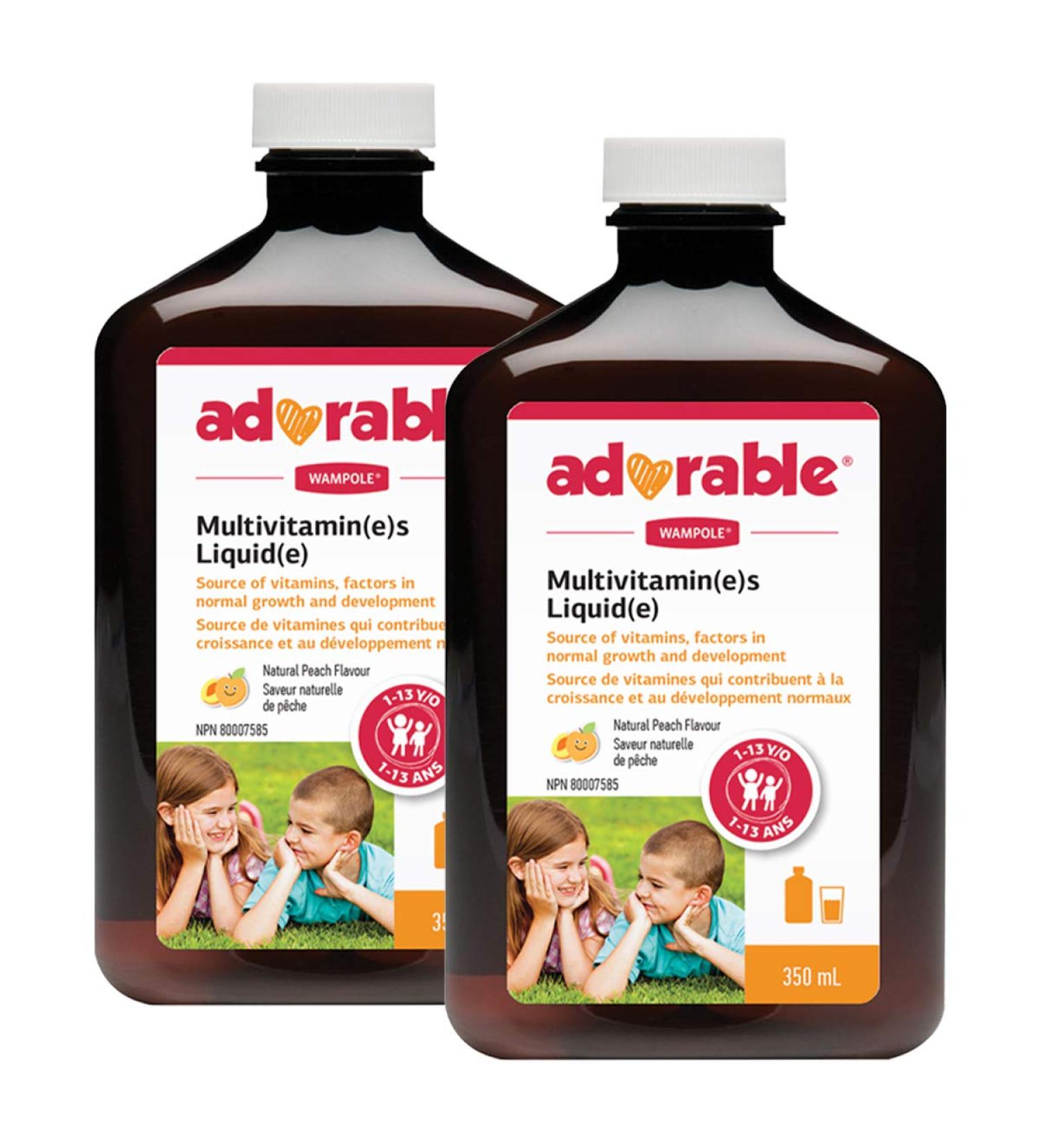 Wampole Adorable Kids Multivitamins Liquid Fast Liquid Absorption 350 ml (Pack of 2) - Buy Online on SooperMarket.com