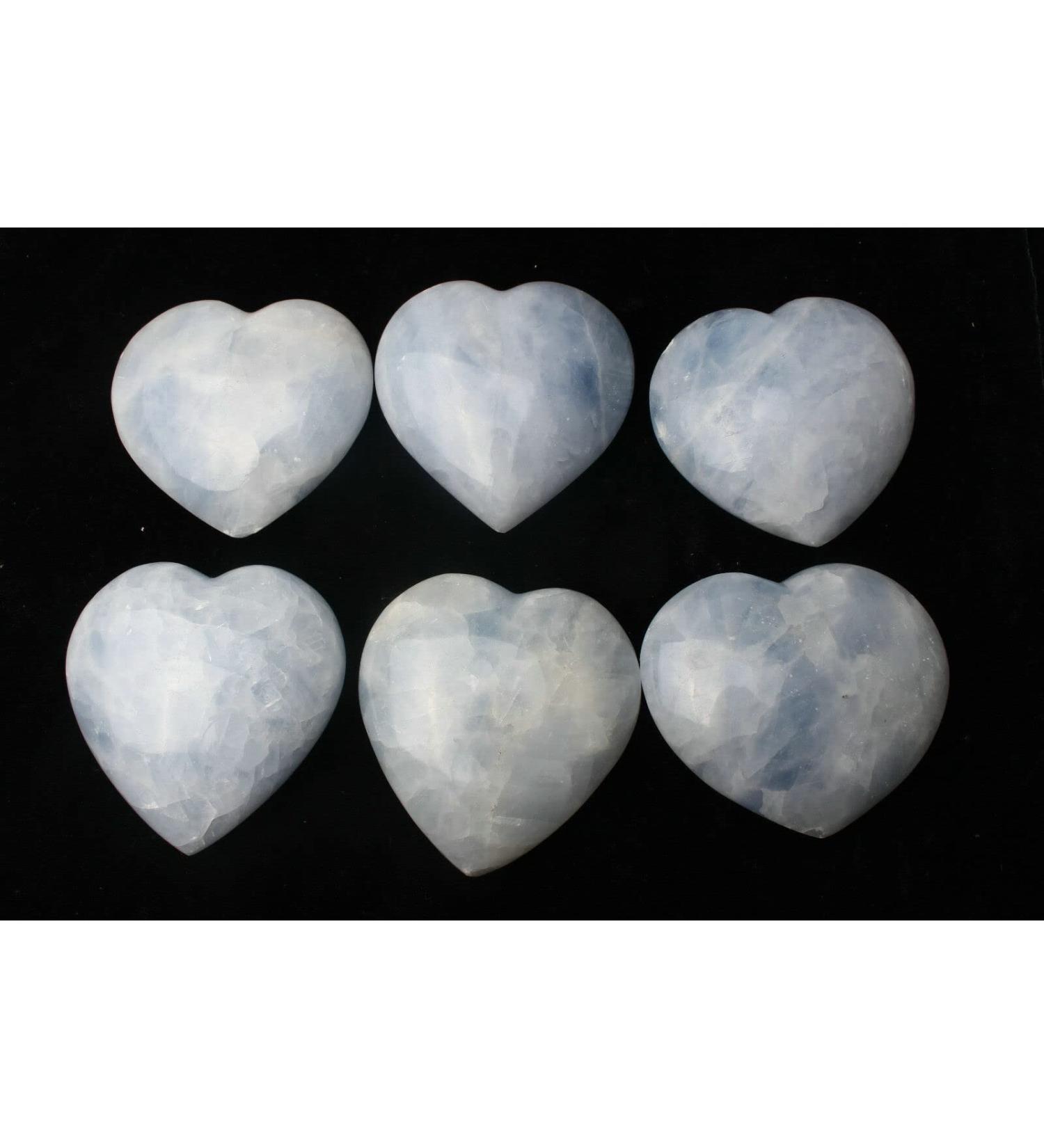 3.388lb Natural Gorgeous Celestite Heart Stone. Reiki Crystal Specimen JZIGTDEM - Buy Online on SooperMarket.com