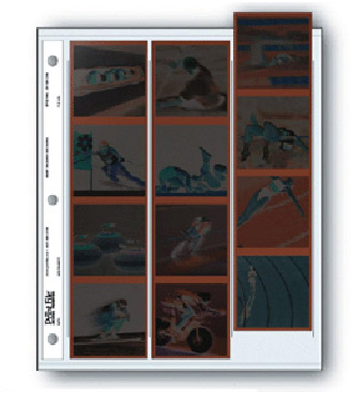 Archival 120 Size Negative Pages Holds Three Strips of Four 6 x 6 Frames, Pack of 25