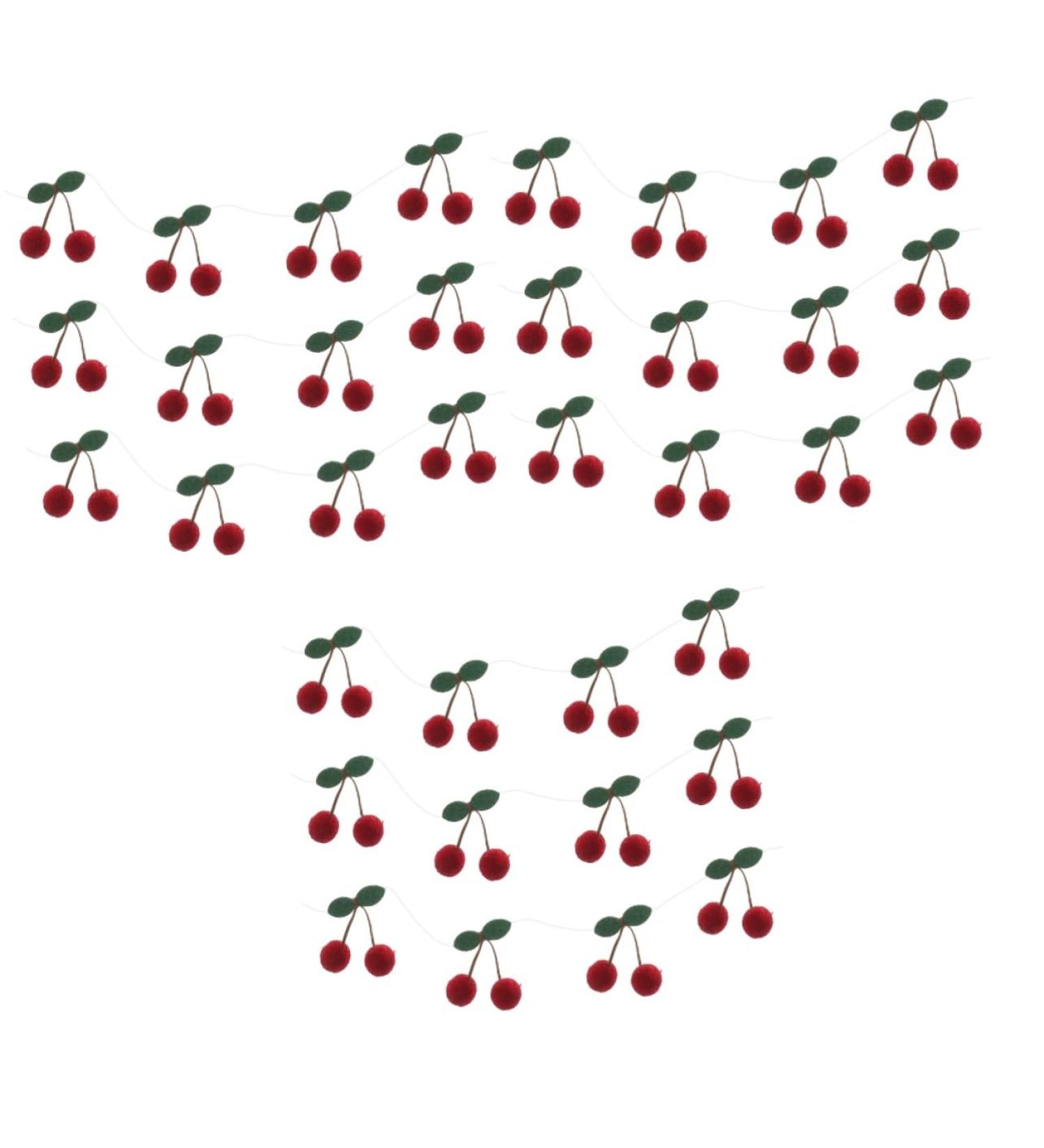 HOMSFOU 3pcs Bayberry Ball String Ornament Banner Garland Christmas Strawberry Room Decor Artificial Fruit Garland Christmas Mantle Fireplace Birthday Party Supplies Cherry Cotton Thread - Buy Online on SooperMarket.com