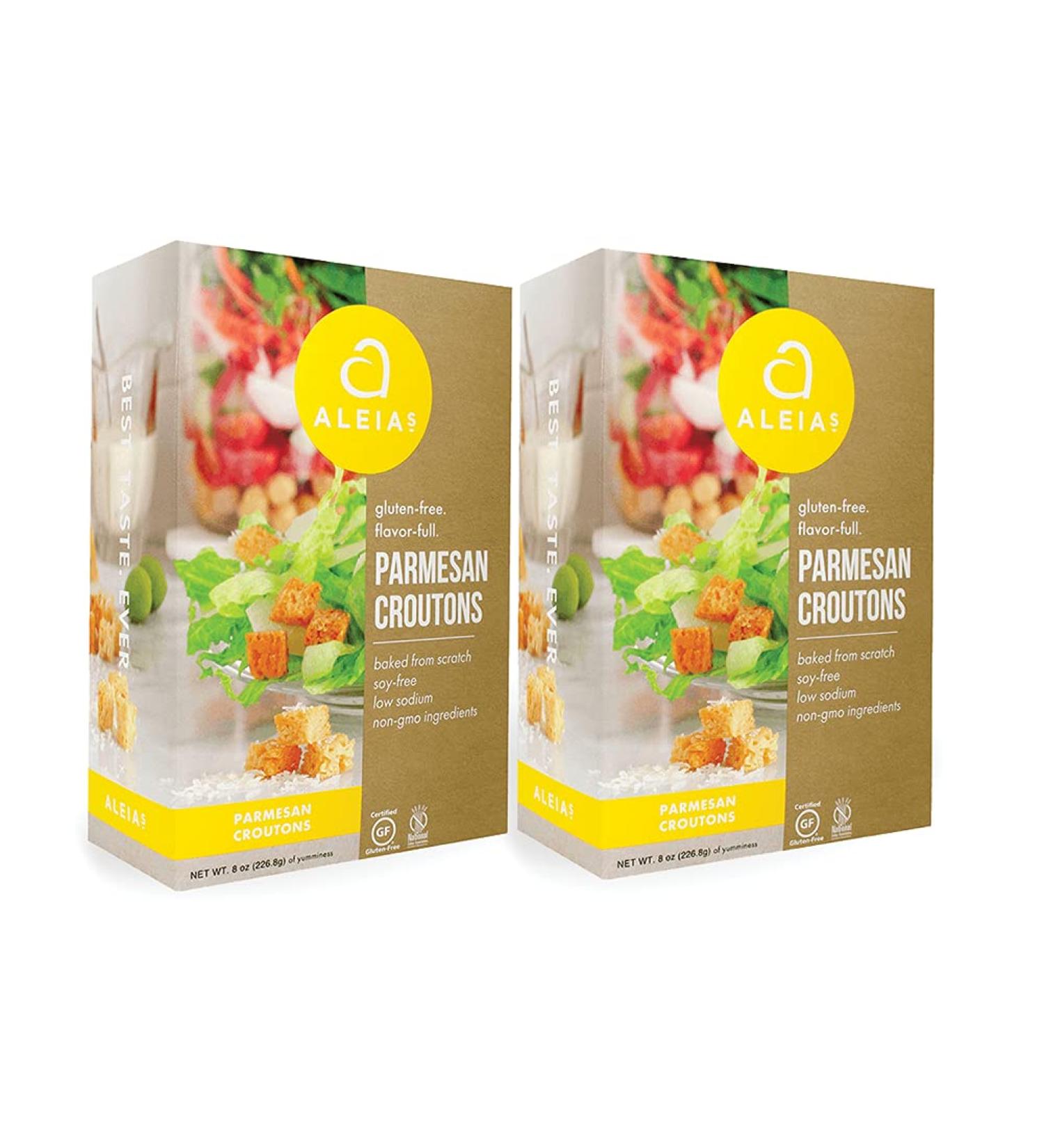 Aleia's Parmesan Croutons 8oz/2 Pack - Gluten Free, Soy Free, Corn Free, Low Sodium - Buy Online on SooperMarket.com