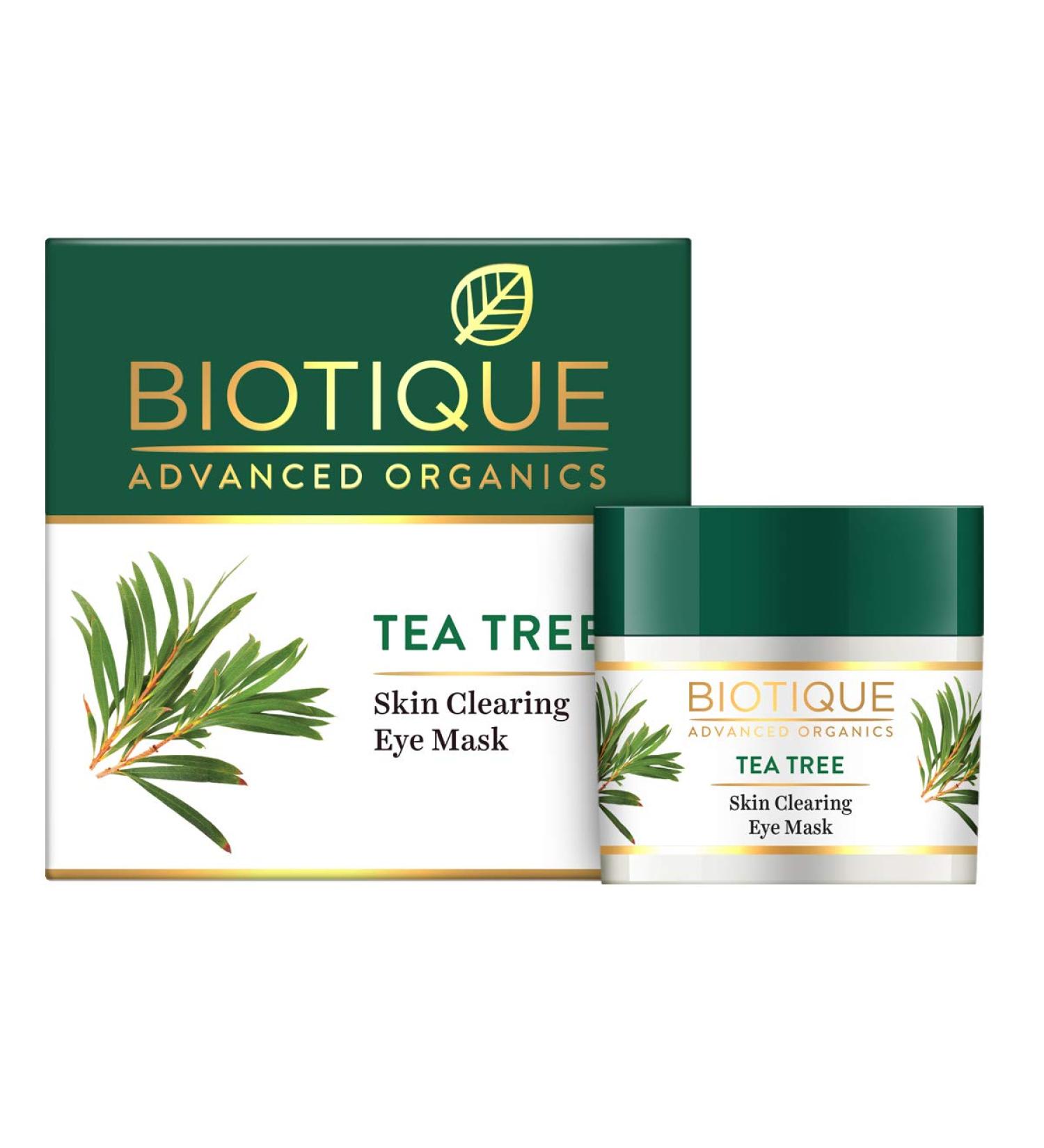 Biotique Tea Tree Skin Clearing Eye Mask 15g - Purifying Herbal Treatment - Buy Online on SooperMarket.com