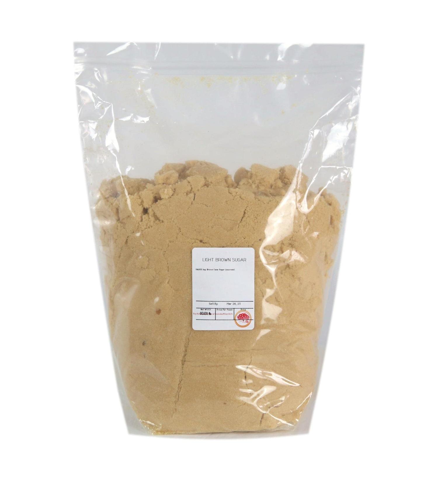 Kauffman Orchards Light Brown Sugar 10 Lb. Bag - Bulk Pack (1 x 10 Pound) - Buy Online on SooperMarket.com