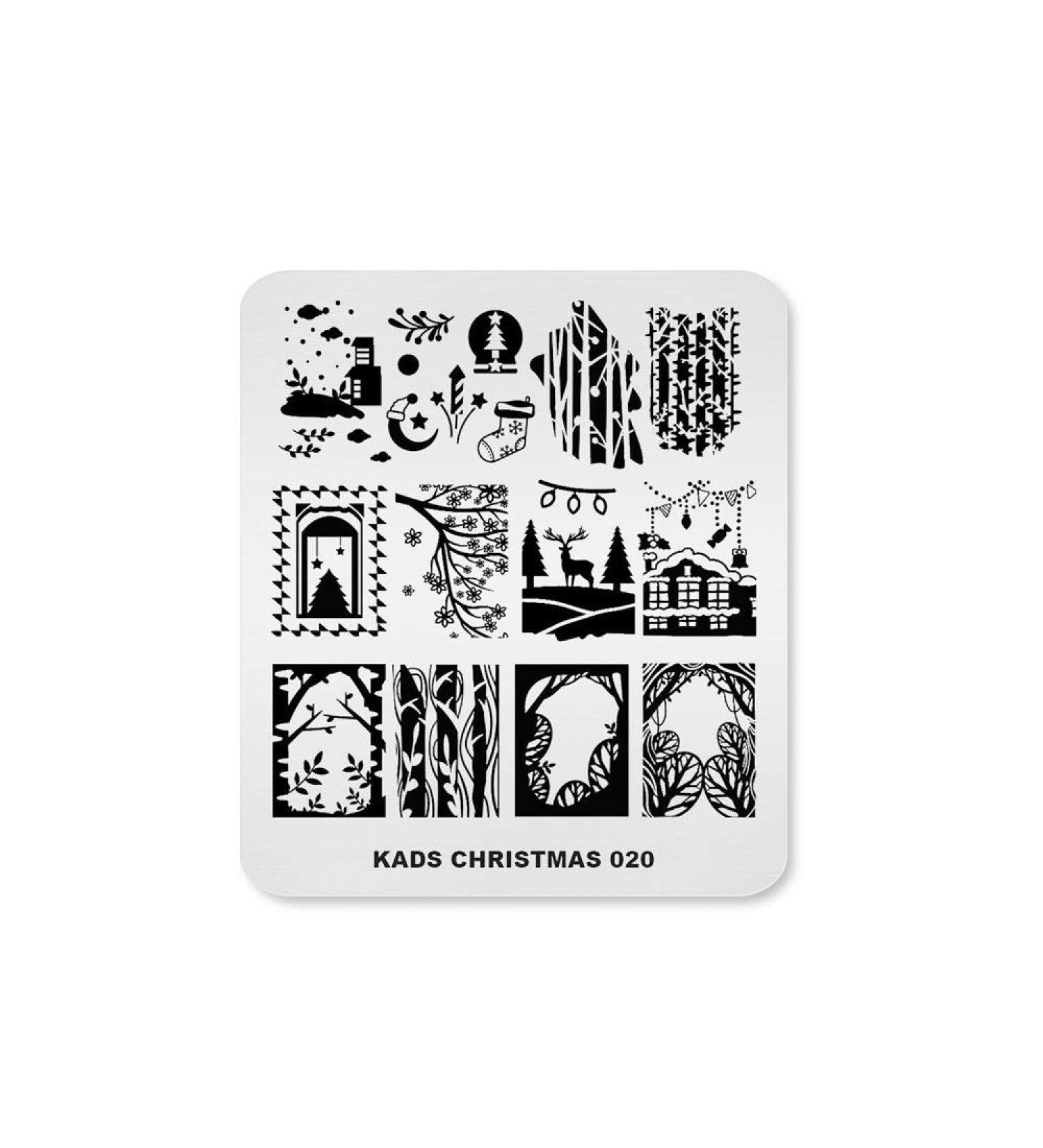 Alexnailart Christmas Halloween Nail Stamping Plate (CHRISTMAS 020) Manicure Templates for Festive Nail Art Designs - Buy Online on SooperMarket.com
