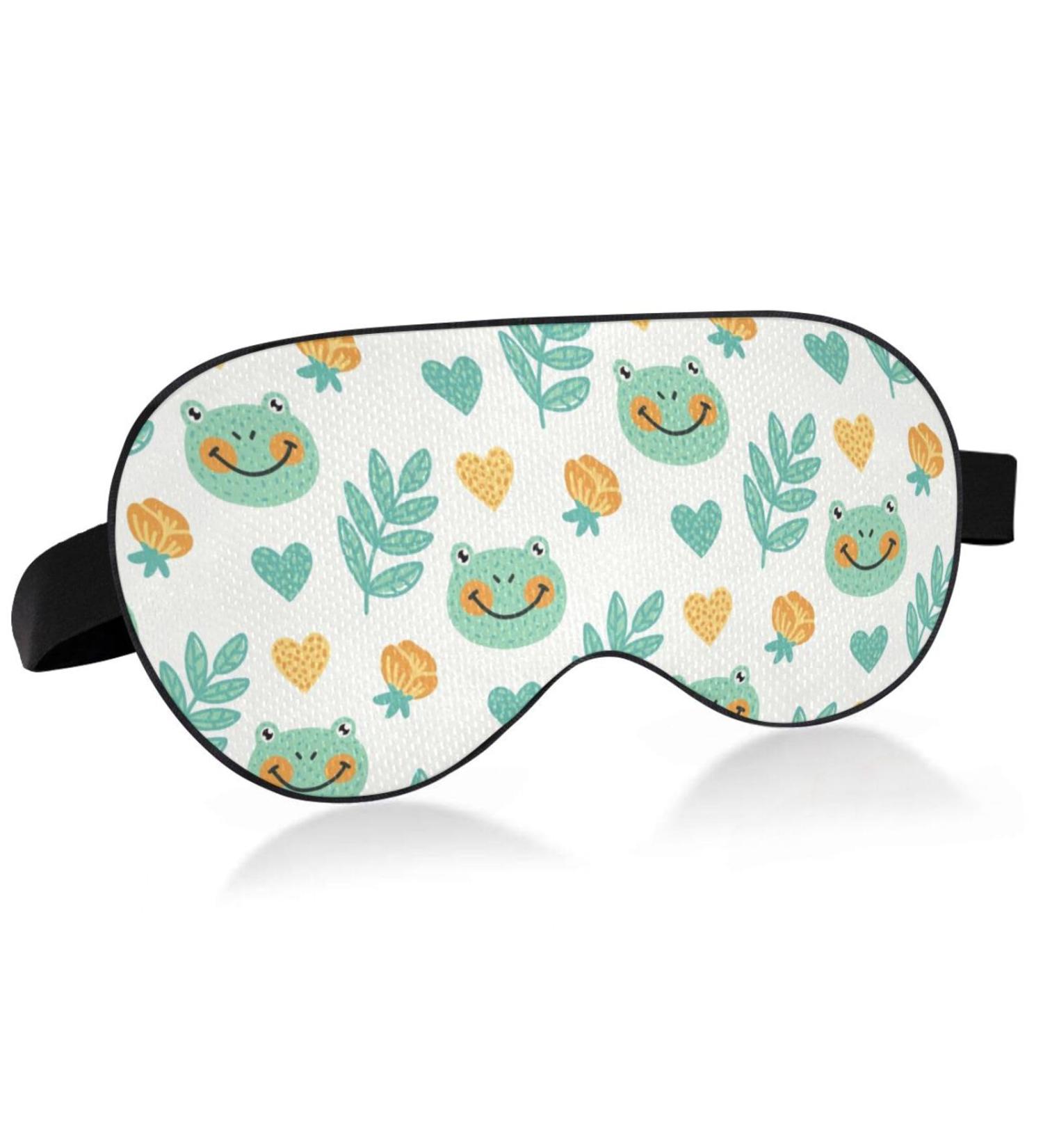 Haskirky Light Blocking Eye Mask - Breathable & Adjustable for Men and Women | Perfect for Travel, Yoga, Meditation | Deep Sleep Mask for Office | Cartoon Green - Buy Online on SooperMarket.com
