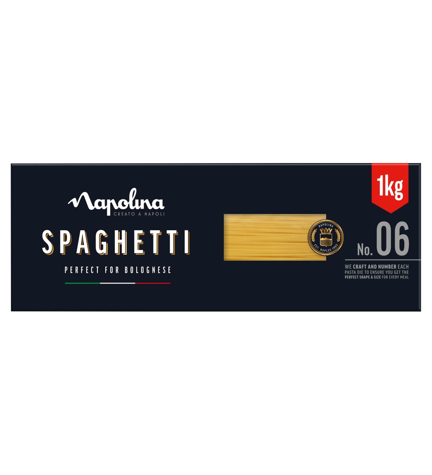 Napolina Spaghetti Pasta 1Kg - Premium Quality Italian Pasta - Pack of 1 - Buy Online on SooperMarket.com