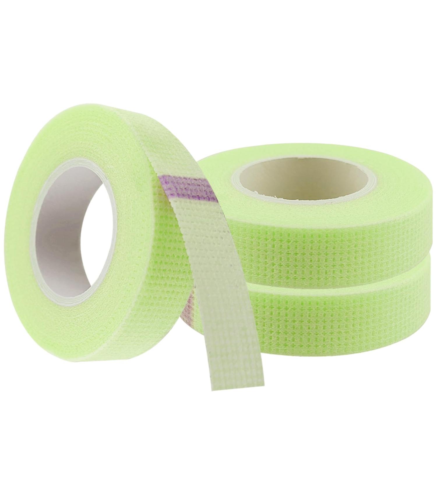 3 Rolls Lash Tape - Adhesive Eyelash Tapes Micropore Makeup Tape for Extensions - 9m Each Roll (Green) | International Shipping - Buy Online on SooperMarket.com