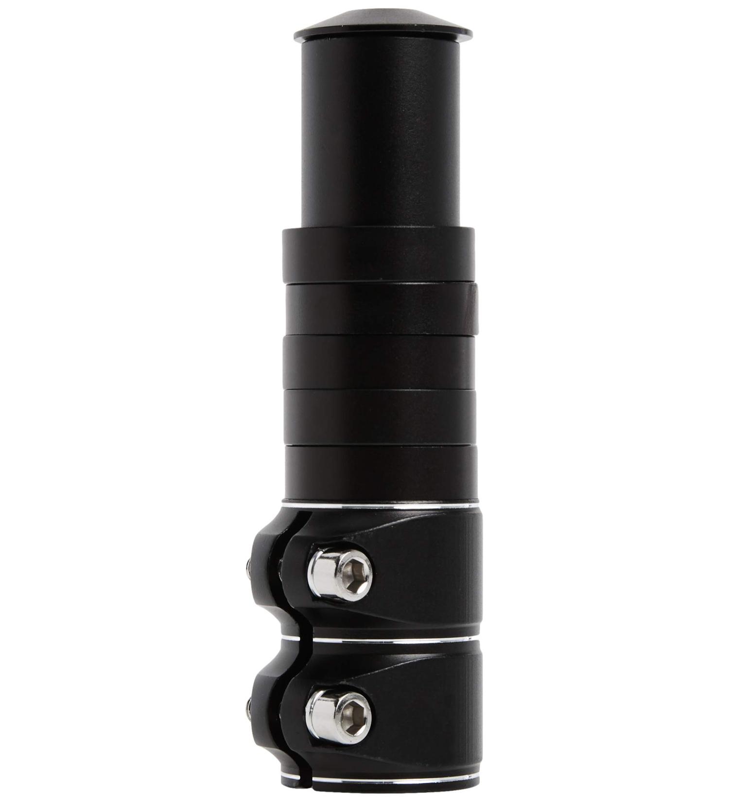 Emoly Bike Fork Stem Extender | MTB Handlebar Riser | Aluminum Alloy Head Up Adapter | Mountain Bike Road BMX | Extended Edition (Black) - Buy Online on SooperMarket.com