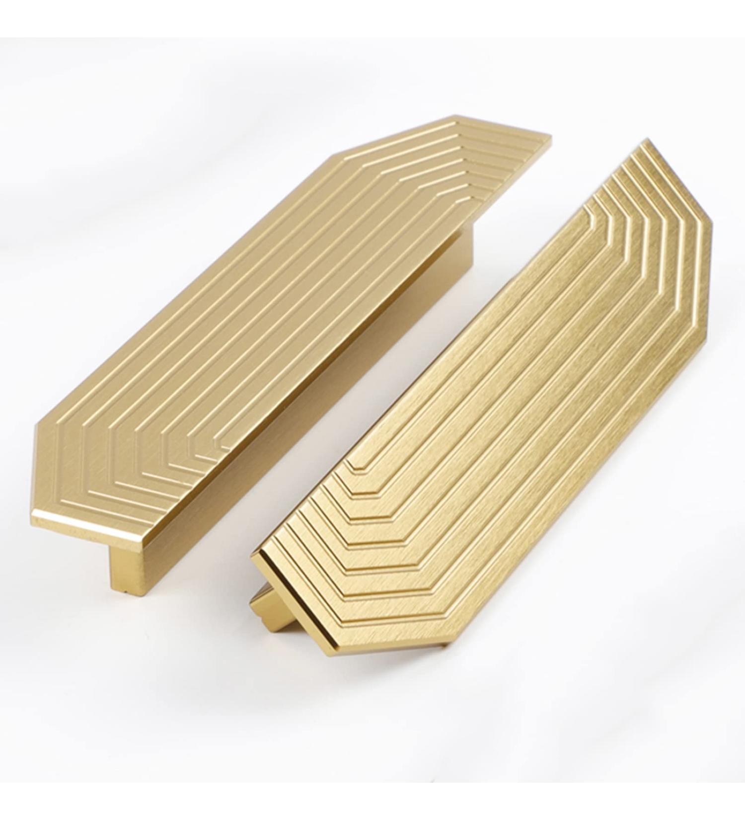 Cupboard Handles Copper Knobs 2Pack Gold Drawer Knobs Zinc Alloy Pull Handles Decorative Furniture Pull Knobs Bedroom Wardrobe Door Pulls for Kitchen Cupboard Cabinet with Screws 250mm(9.8in) ((Size 140mm(5.5in) - Buy Online on SooperMarket.com