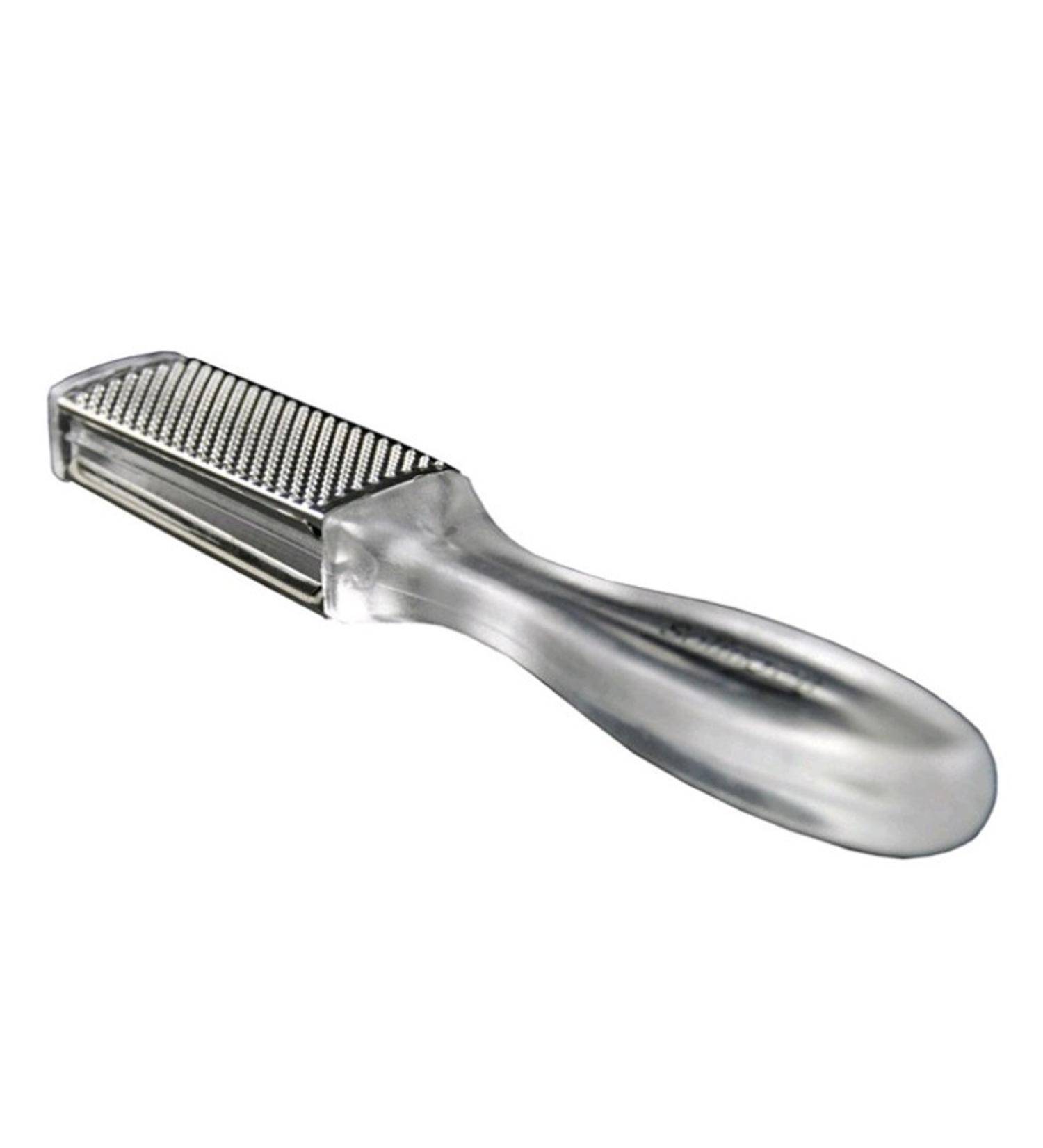 CareforYou Pedicure Foot File Callus Rasp Scrubber Hard Dead Rough Skin Callus Remover Reducer 2 Sides Clear Handle - Buy Online on SooperMarket.com