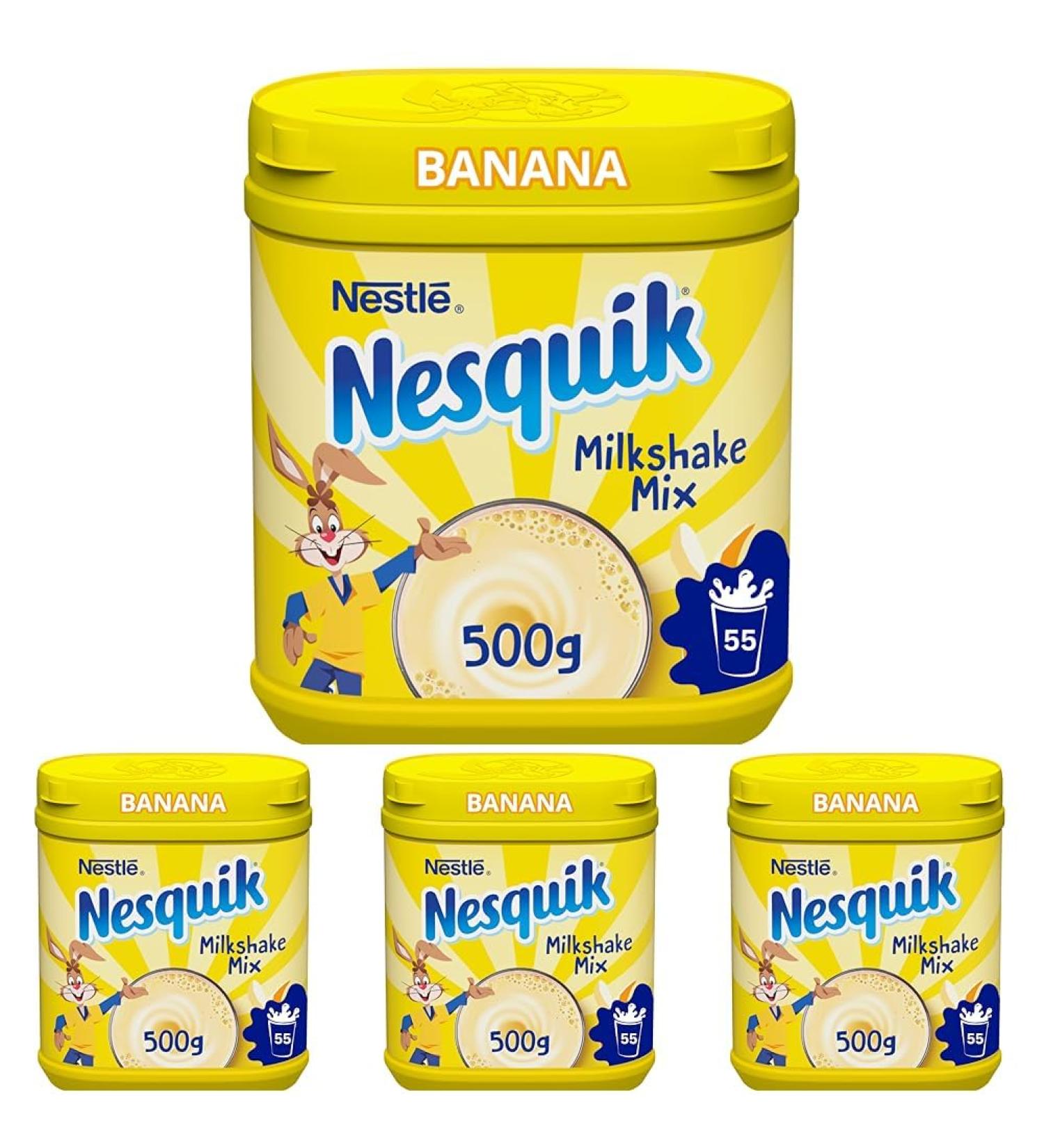 Nesquik Milkshake Mix Banana 500g (Pack of 4) - Buy Online on SooperMarket.com