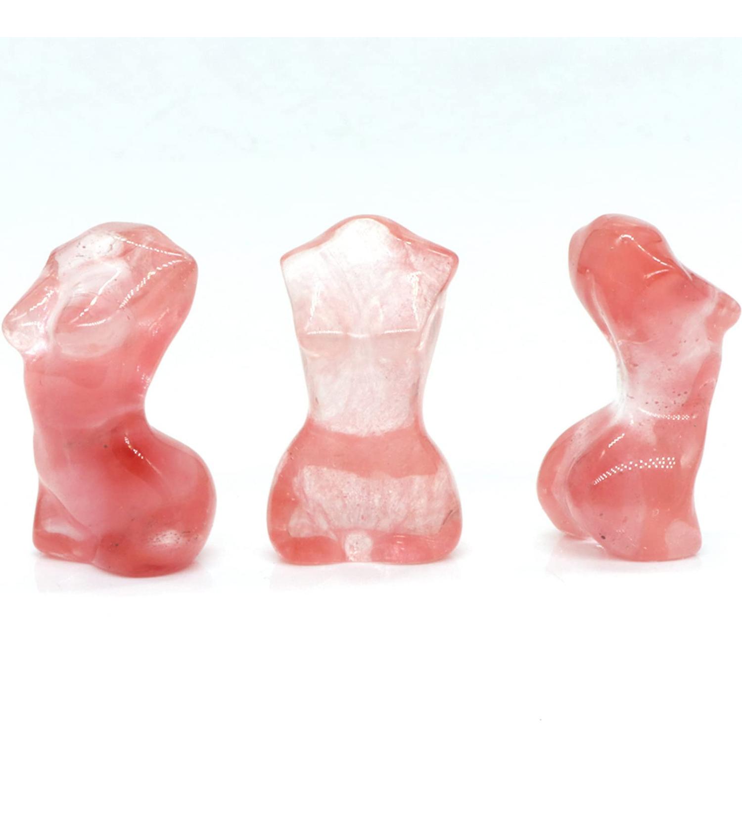 Crystals and Stones Lady Model Statue Figurines Reiki Miniature Handmade Sculpture Sex Female Body Carved Ornament Gift Living Room Decor 1pc (Color : Cherry Quartz Size : 1 PCS) 1 PCS Cherry Quartz - Buy Online on SooperMarket.com