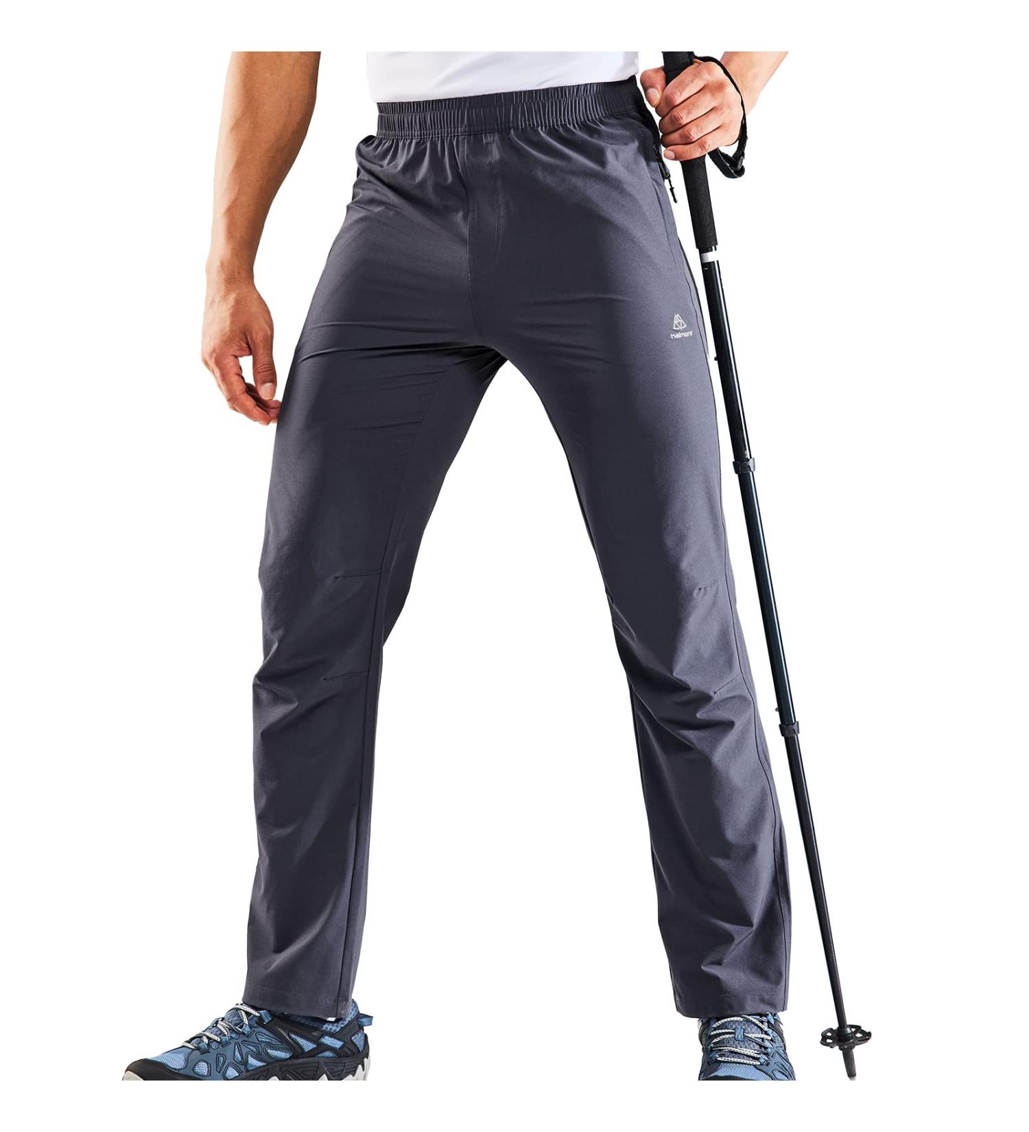 Haimont Men's Lightweight Hiking Stretch Pants | Quick Dry Nylon, UPF50 & Water Resistant, Zipper Pockets | Odyssey Grey X-Large - Buy Online on SooperMarket.com