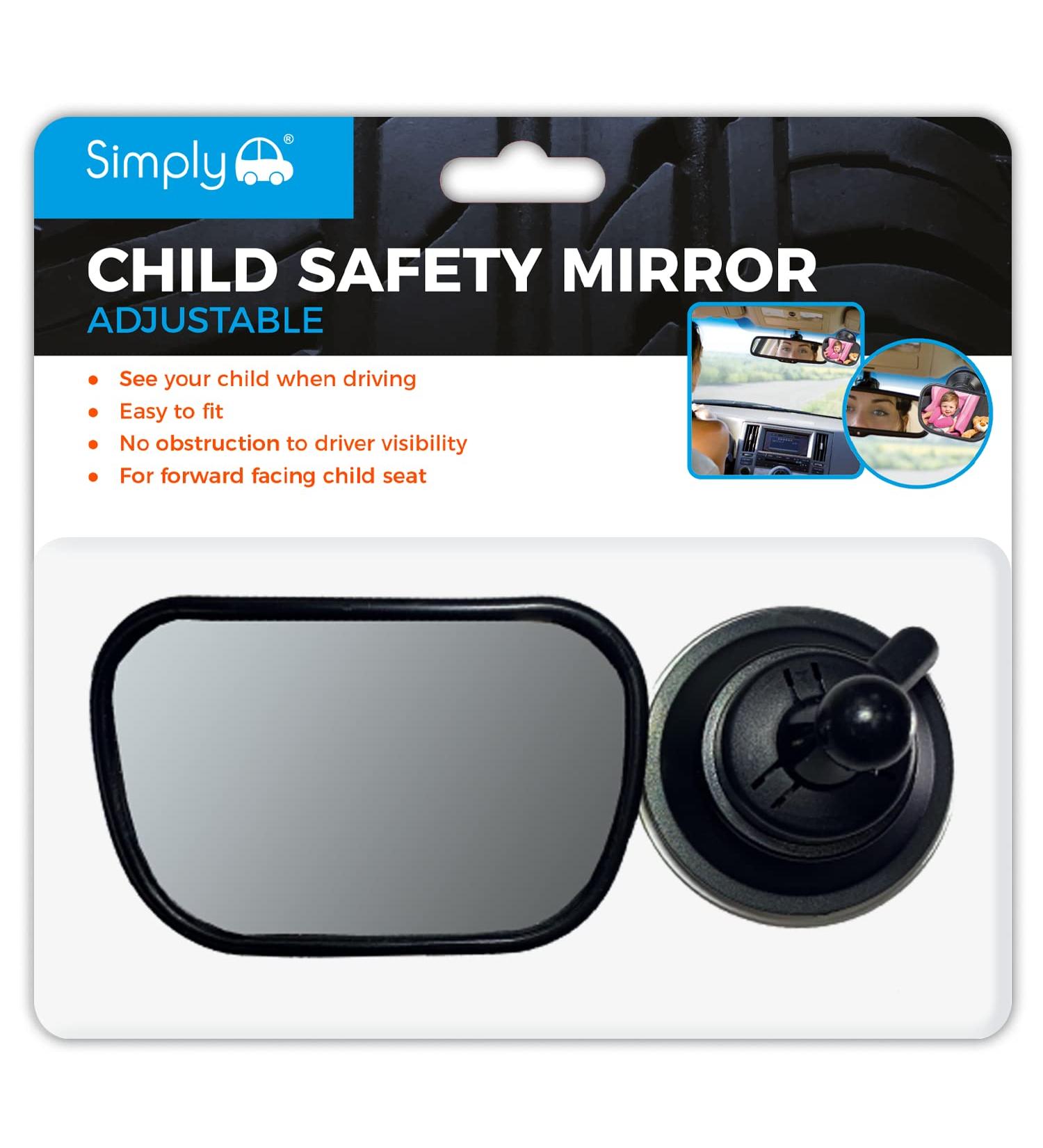 Adjustable Baby/Child Safety Car Mirror | Increase Visibility | Easy to Fit & Remove - Buy Online on SooperMarket.com