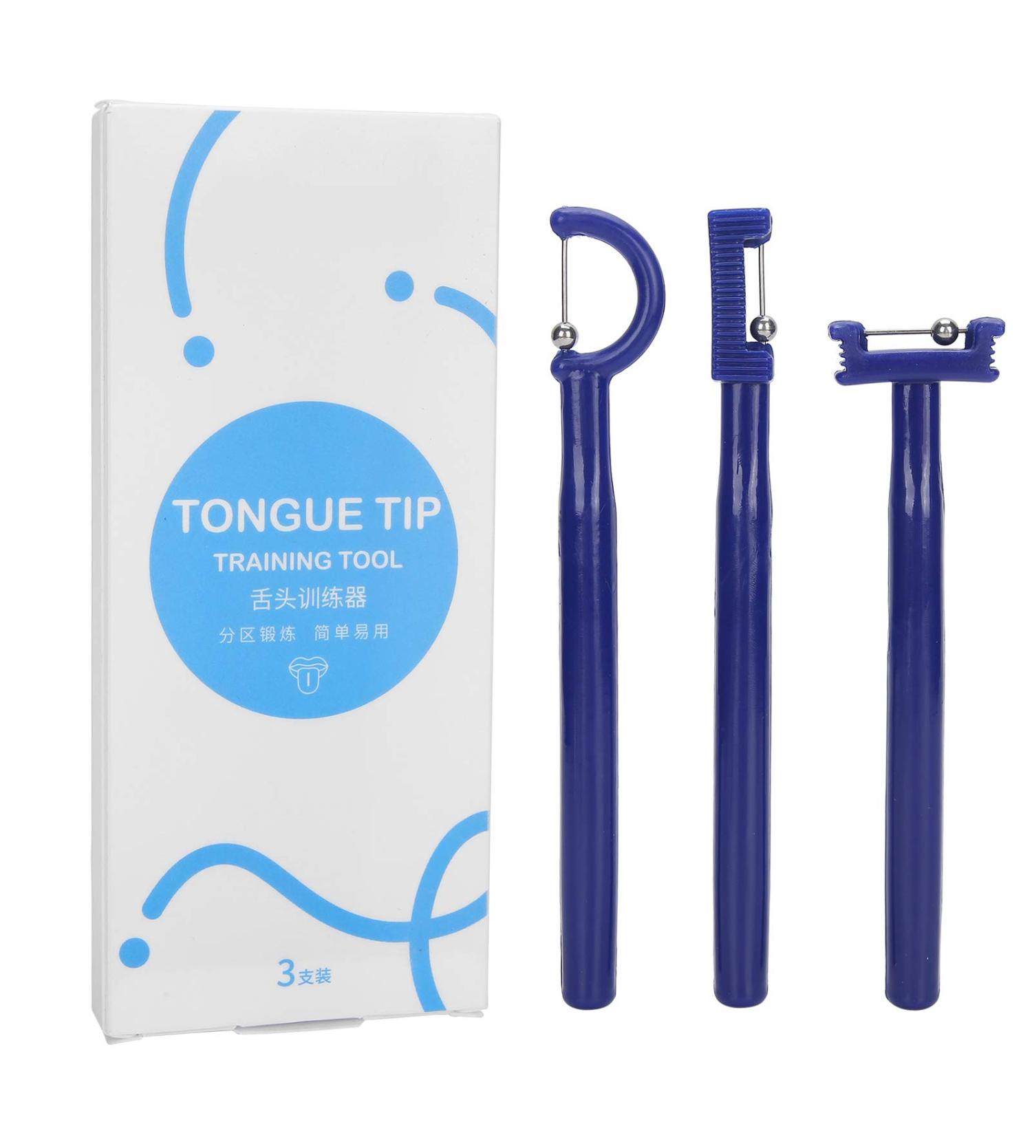 3pcs Tongue Tip Exercise Tool Set - Oral Muscle Training for Lateralization and Lifting - Buy Online on SooperMarket.com