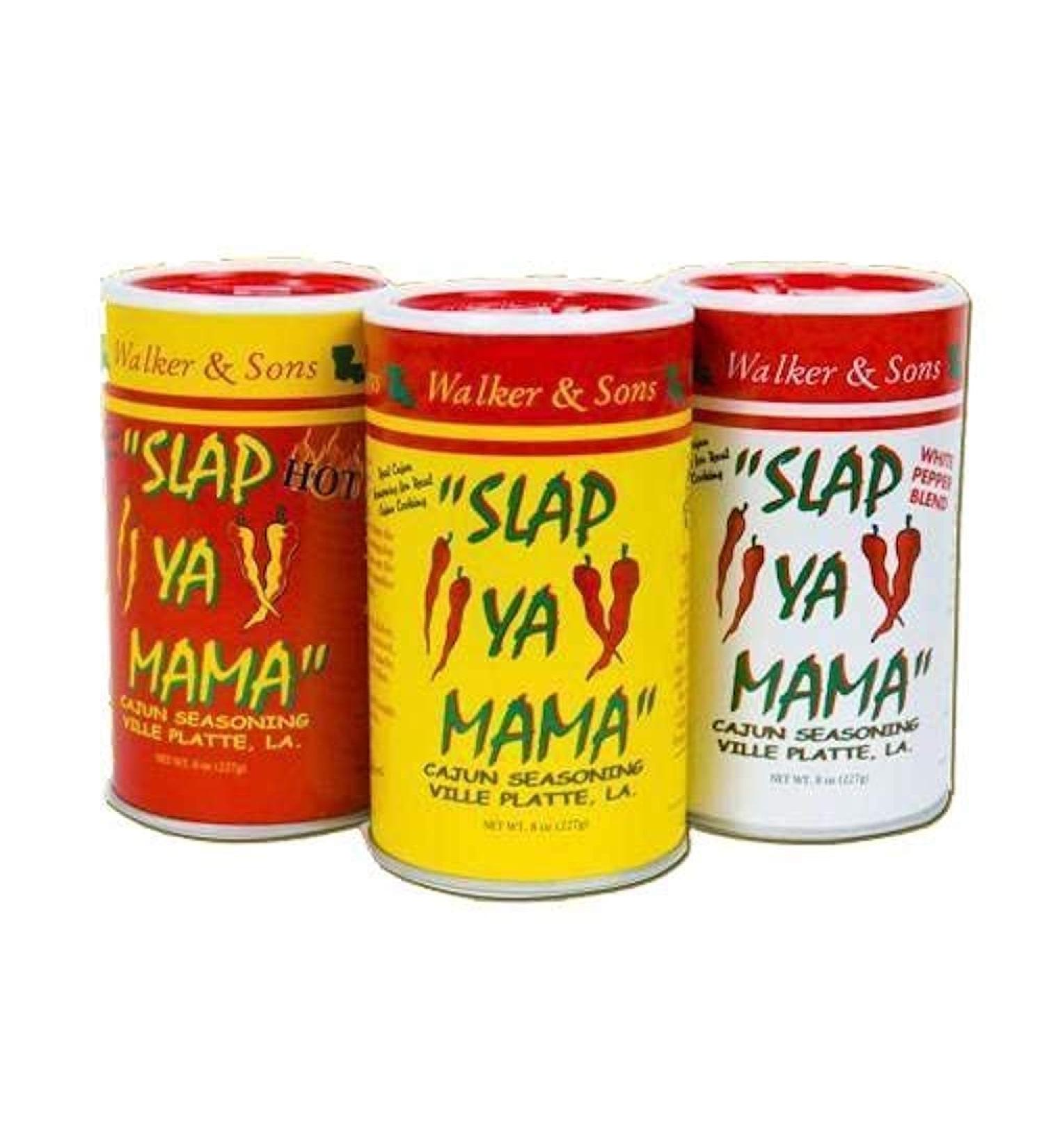 Slap Ya Mama Cajun Seasoning Bundle - Original, Hot, & White Pepper Blend - 3 Pack - Buy Online on SooperMarket.com