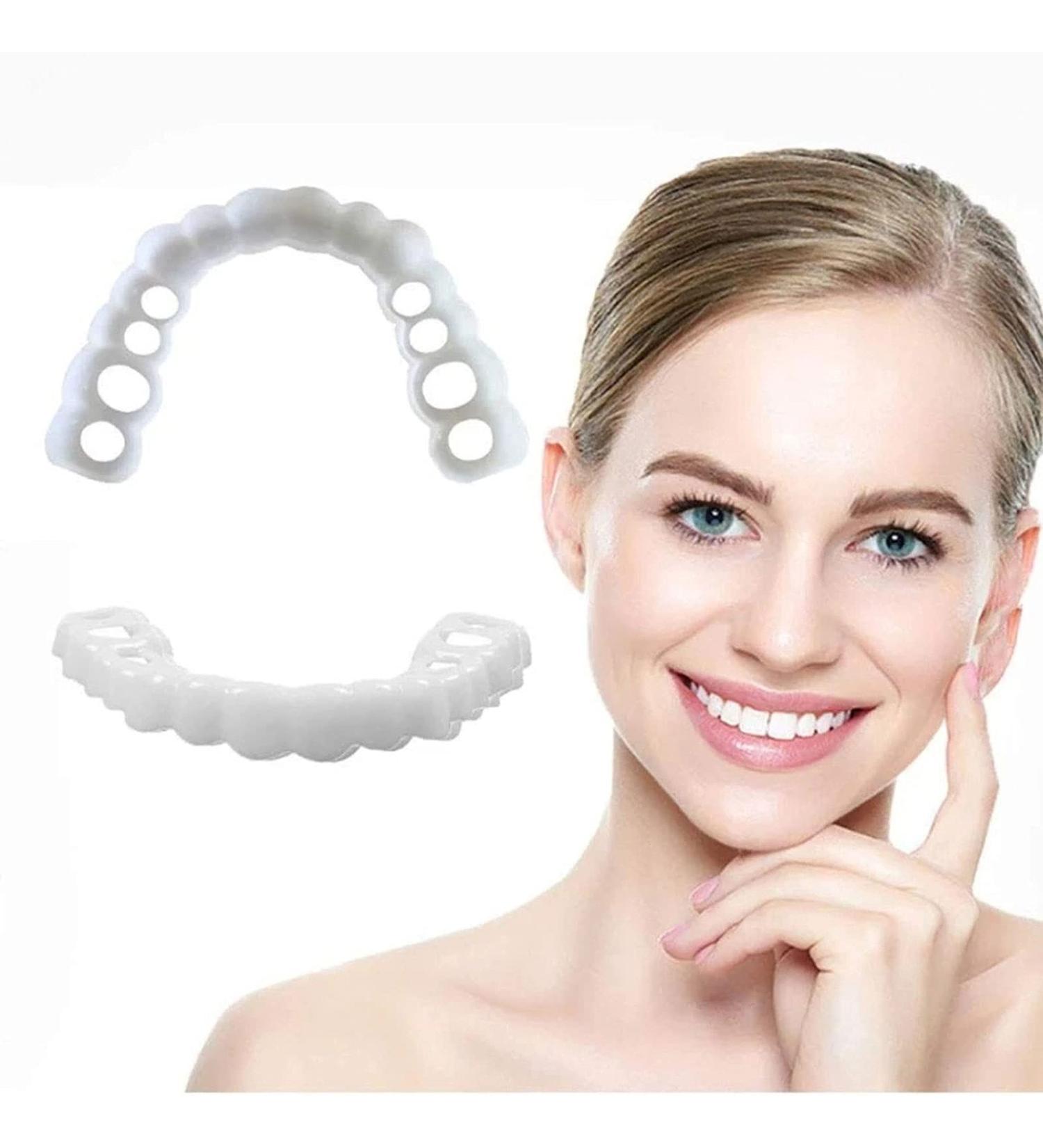 Xindinuo Snap-On Veneer Teeth - 2 Pairs | Instant Dentures for Men & Women for Confident Smile - Buy Online on SooperMarket.com