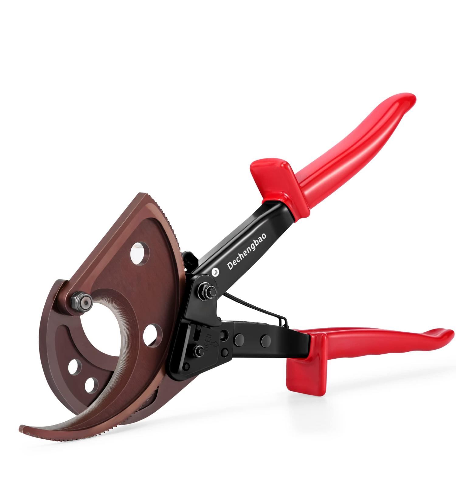 Dechengbao HS520A Heavy Duty Ratchet Cable Cutter for Aluminum Copper Cables up to 400mm - Buy Online on SooperMarket.com