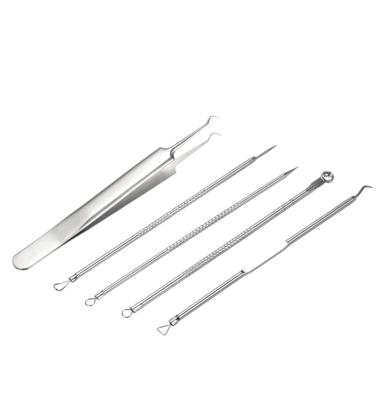 Layhou 5PCS Stainless steel Acne Removal Kit Blackhead Remover Facial Pimple Comedone Needle - Buy Online on SooperMarket.com