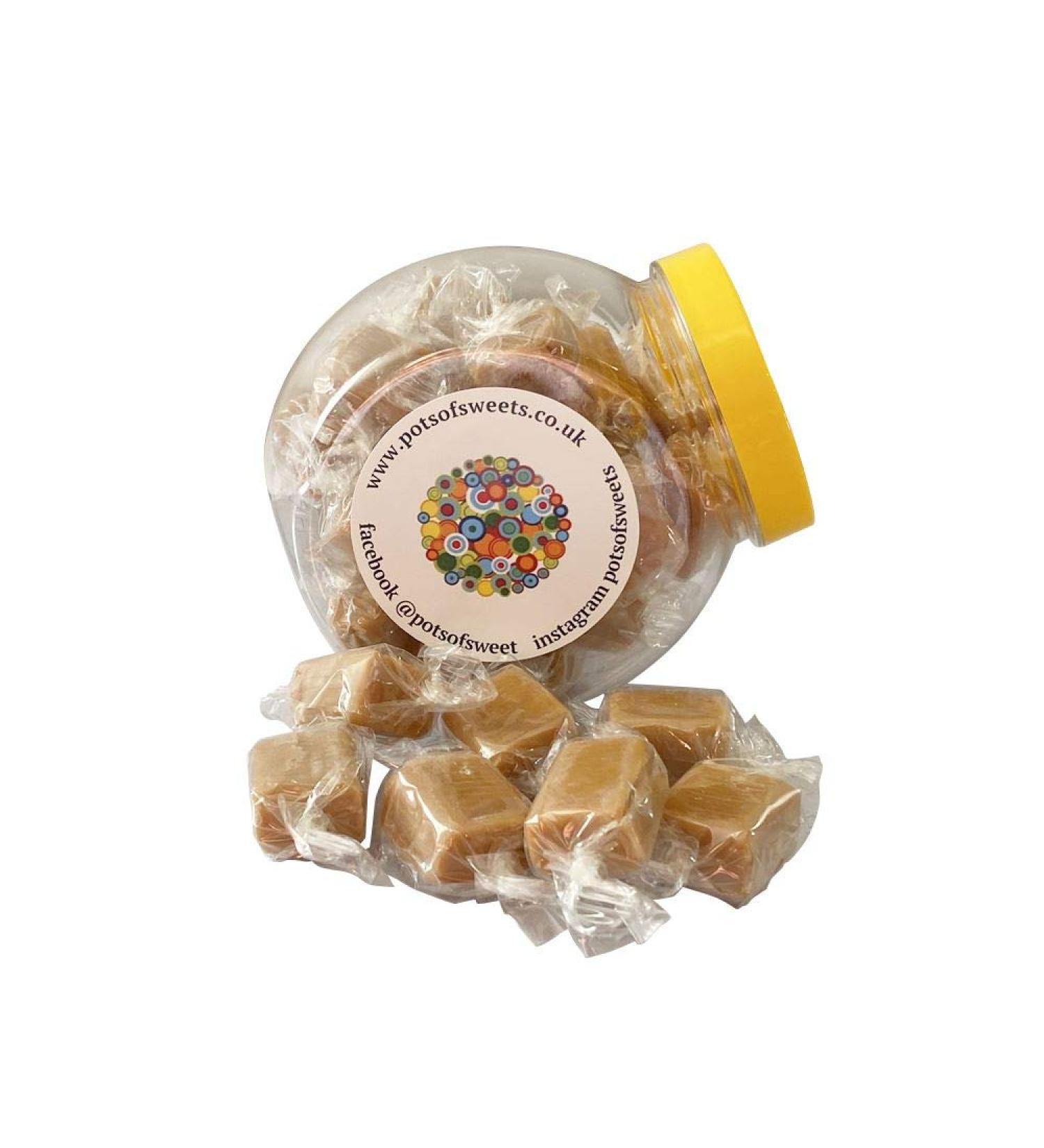 Personalized Customise with Your Own Message or Image 300g Cookie Jar of Bristows Salted Caramel Fudge