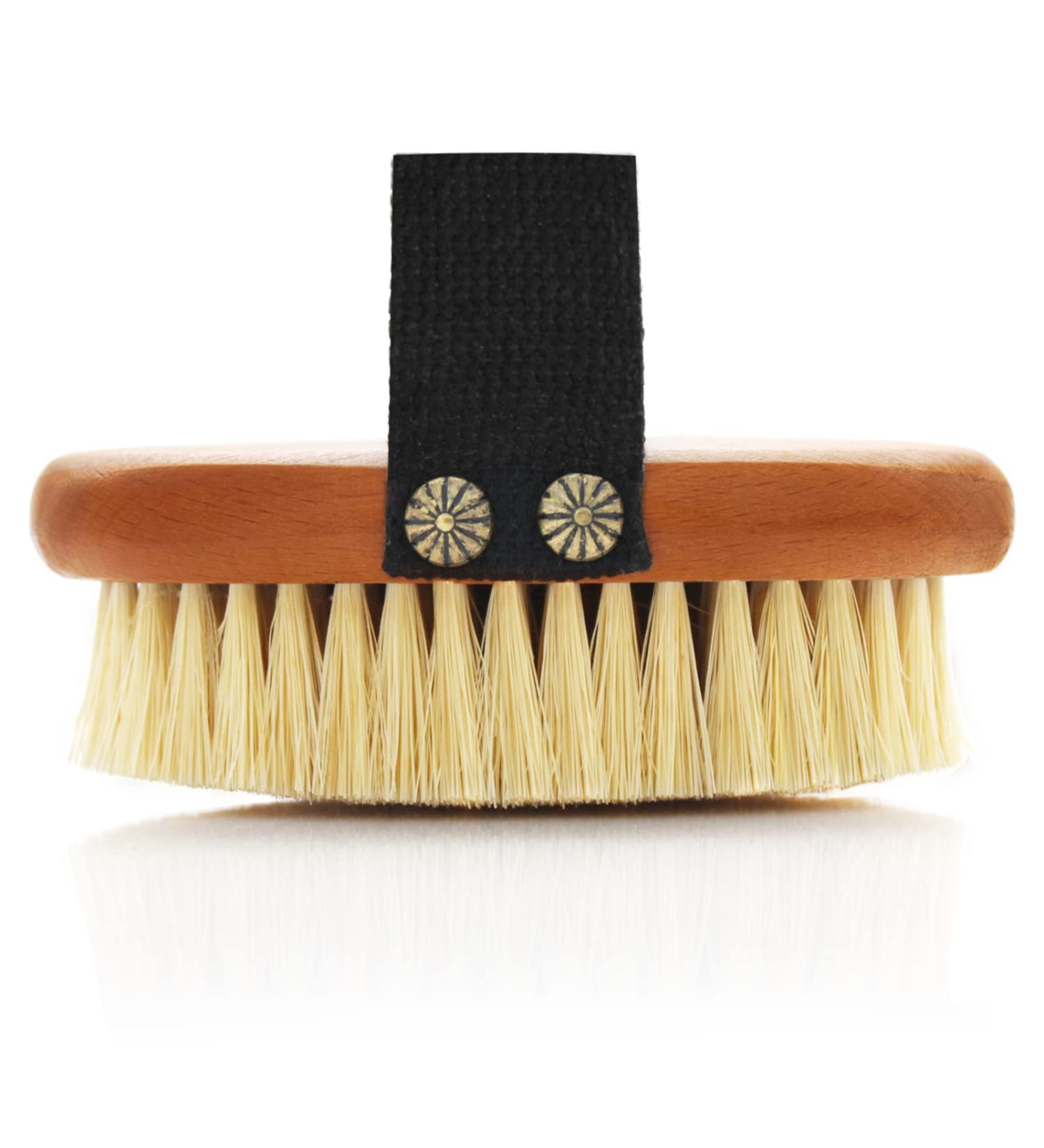 ICANdOIT High Strength Dry Body Brush - Natural Bristle Exfoliating Massage Brush for Cellulite, Lymphatic Drainage, and Soft Skin - Stiff Tampico Fiber for Improved Circulation and Ingrown Hair Prevention - Buy Online on SooperMarket.com