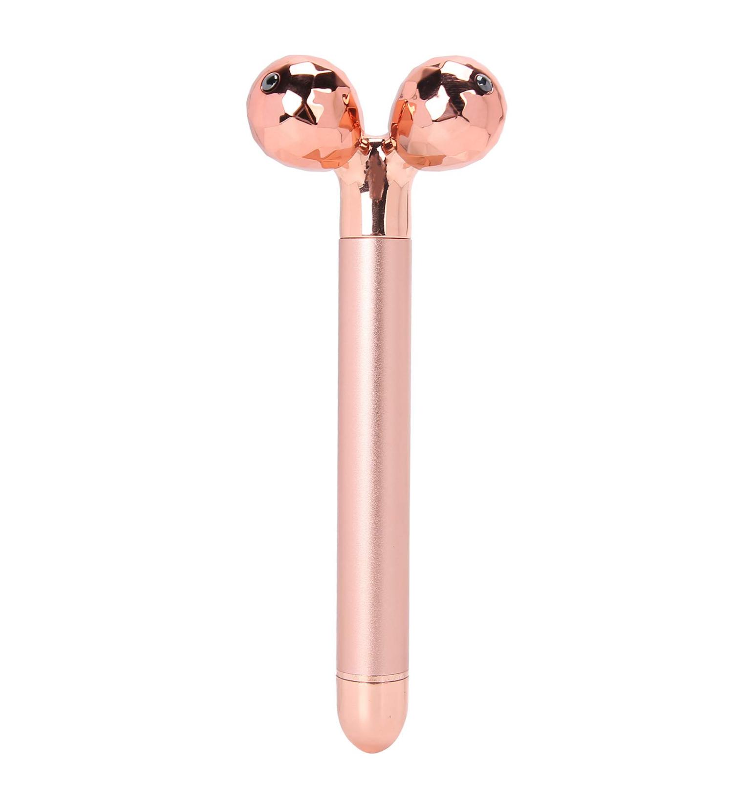 3D Roller Face Massager V Shaped Facial Rollers Face Slimming Tightening Tool Lifting Face Lines Remove Puffiness (Rose Gold) - Buy Online on SooperMarket.com